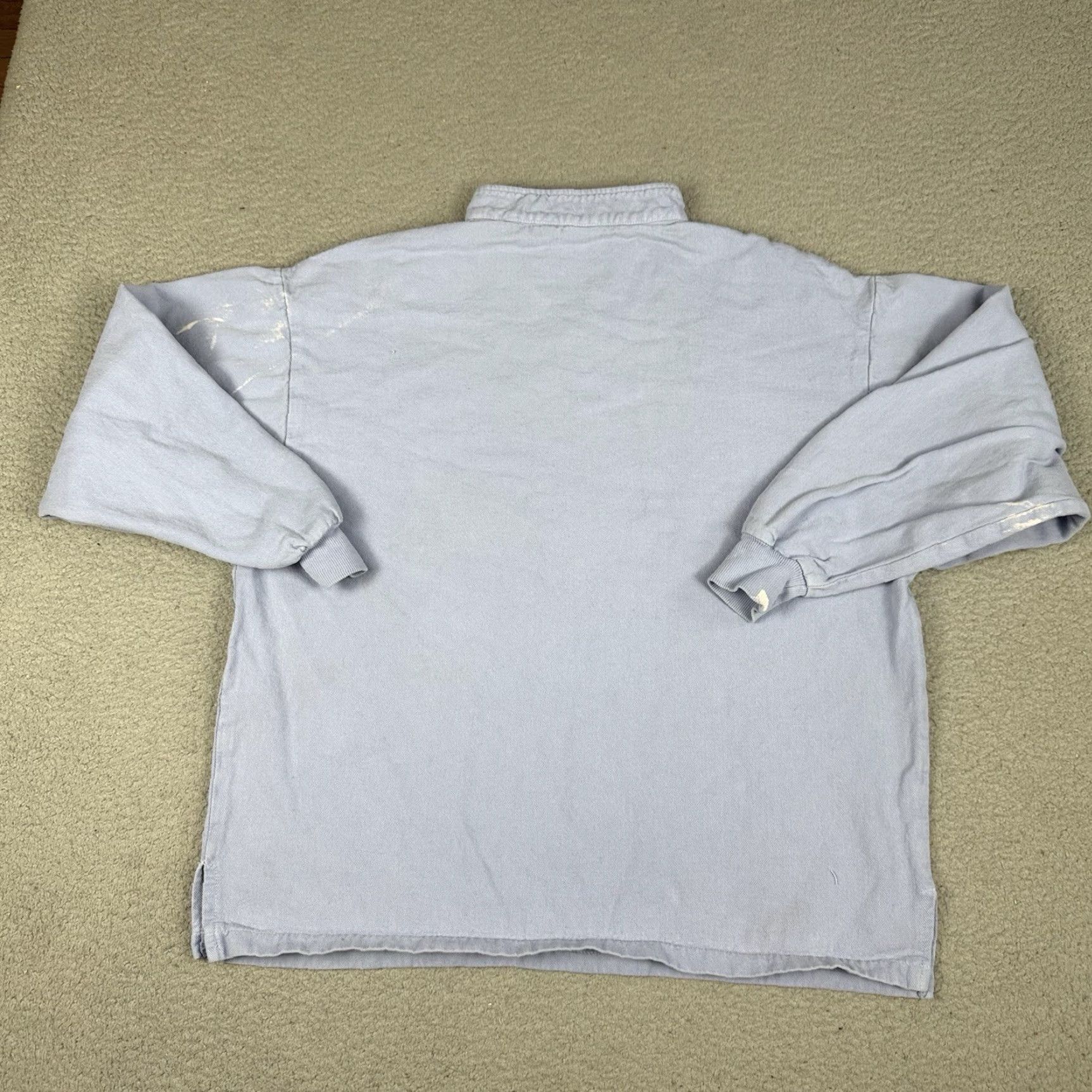 Vintage VINTAGE WEK Sweatshirt Mens M Blue USA Anglers Club 80s 90s Nautical Marine Outdoor Fishing Pattern Embroidered Pullover Mock Neck All Seasons Size US M / EU 48-50 / 2 - 6 Thumbnail