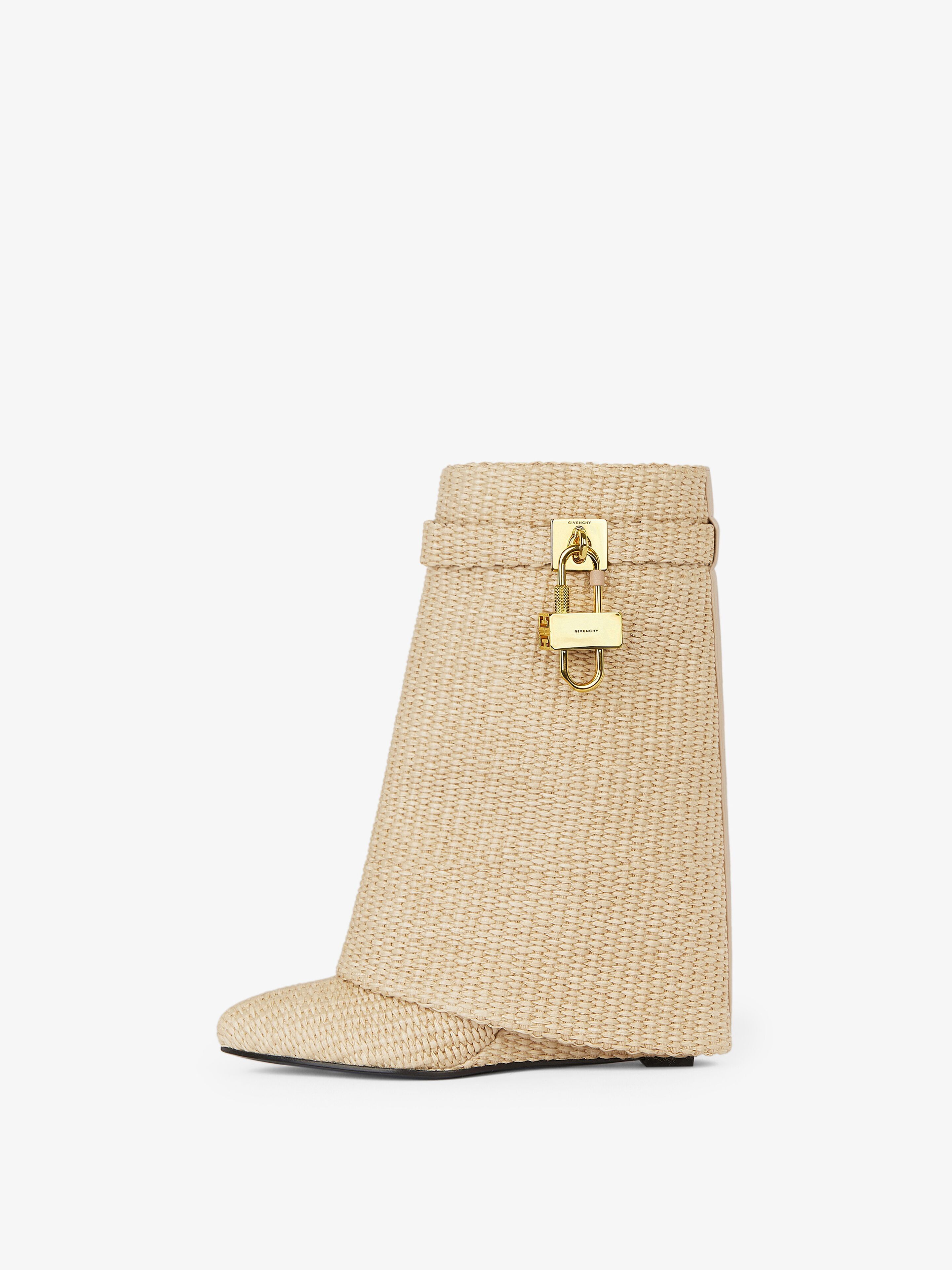 Givenchy o1srvl11e0525 Shark Lock Ankle Boots 90mm in Beige Size US 7.5 / IT 37.5 - 3 Thumbnail