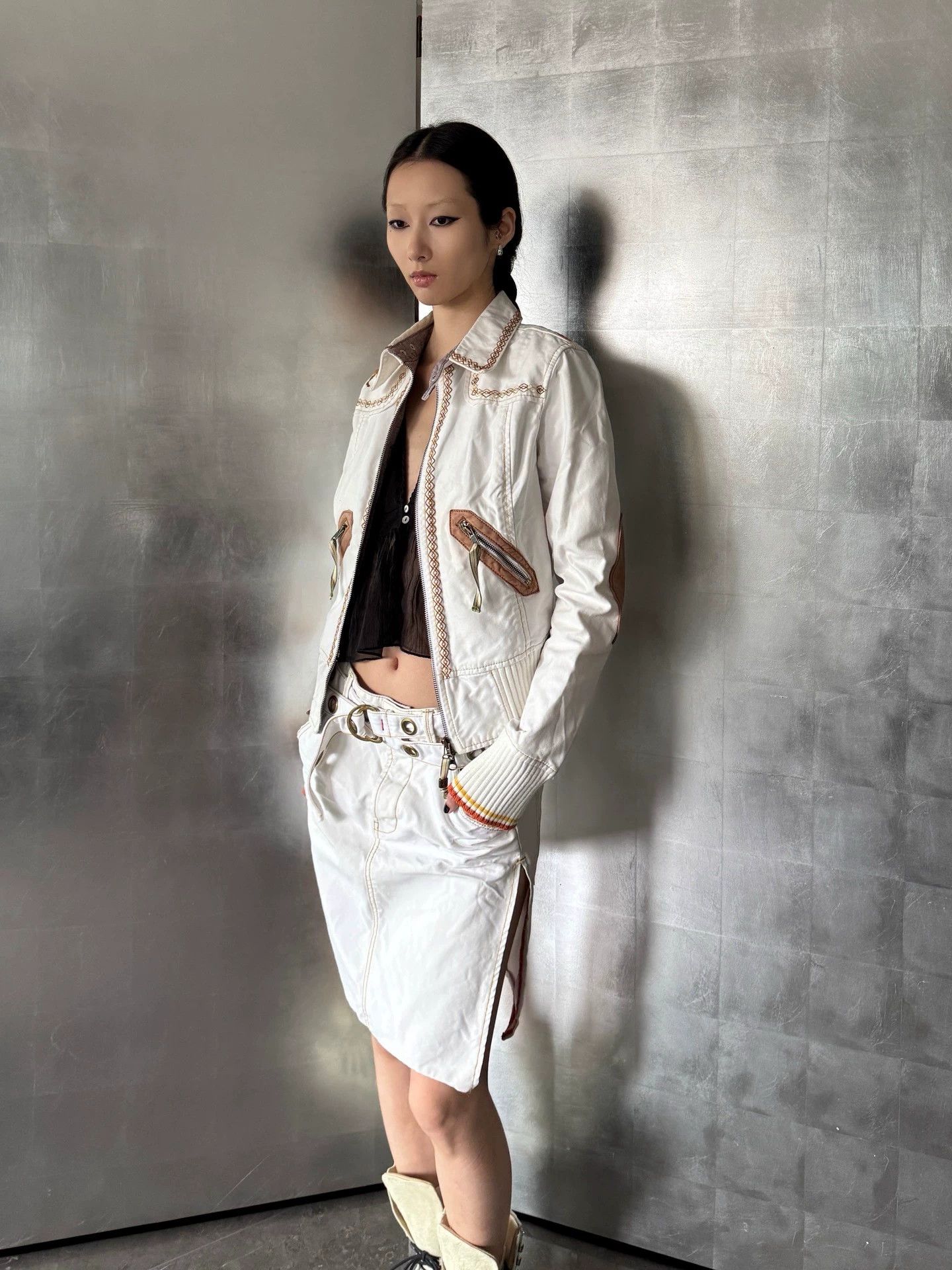 Other Embroidered Coll L-S D-Zip Italian Jacket M Vintage Size M / US 6-8 / IT 42-44 - 3 Thumbnail