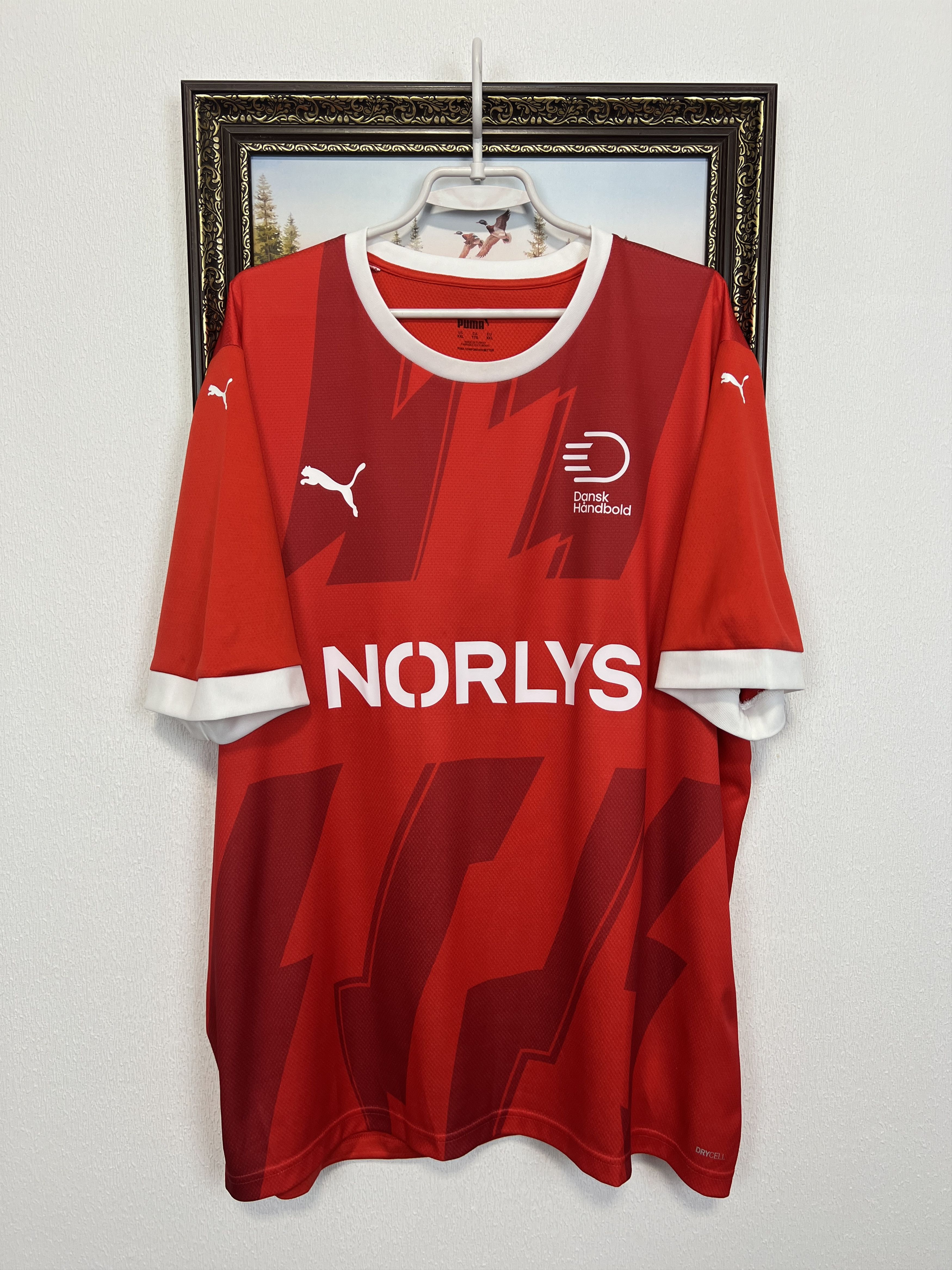 Puma Puma Denmark Handball Red Shirt Sport Trikot Jersey Athletic Size US XXL / EU 58 / 5 - 1 Thumbnail