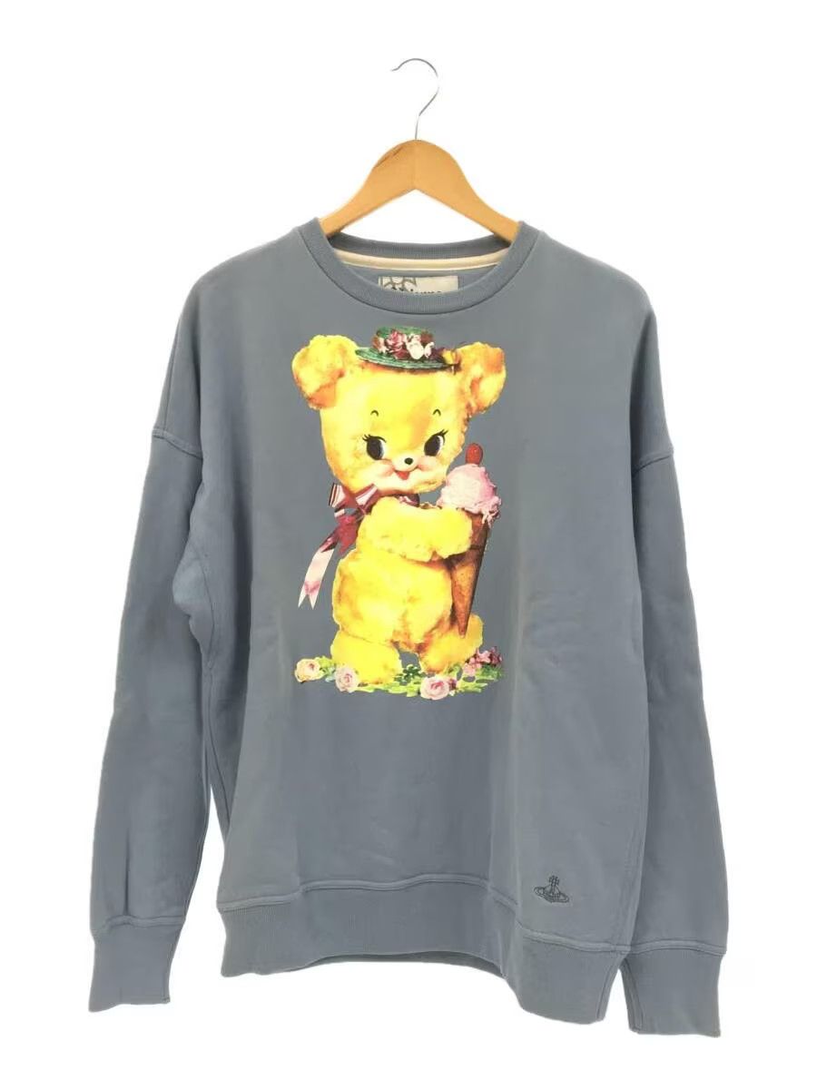 image of Vivienne Westwood Teddy Bear Ice Cream Orb Sweatshirt in Blue, Men's (Size Medium)