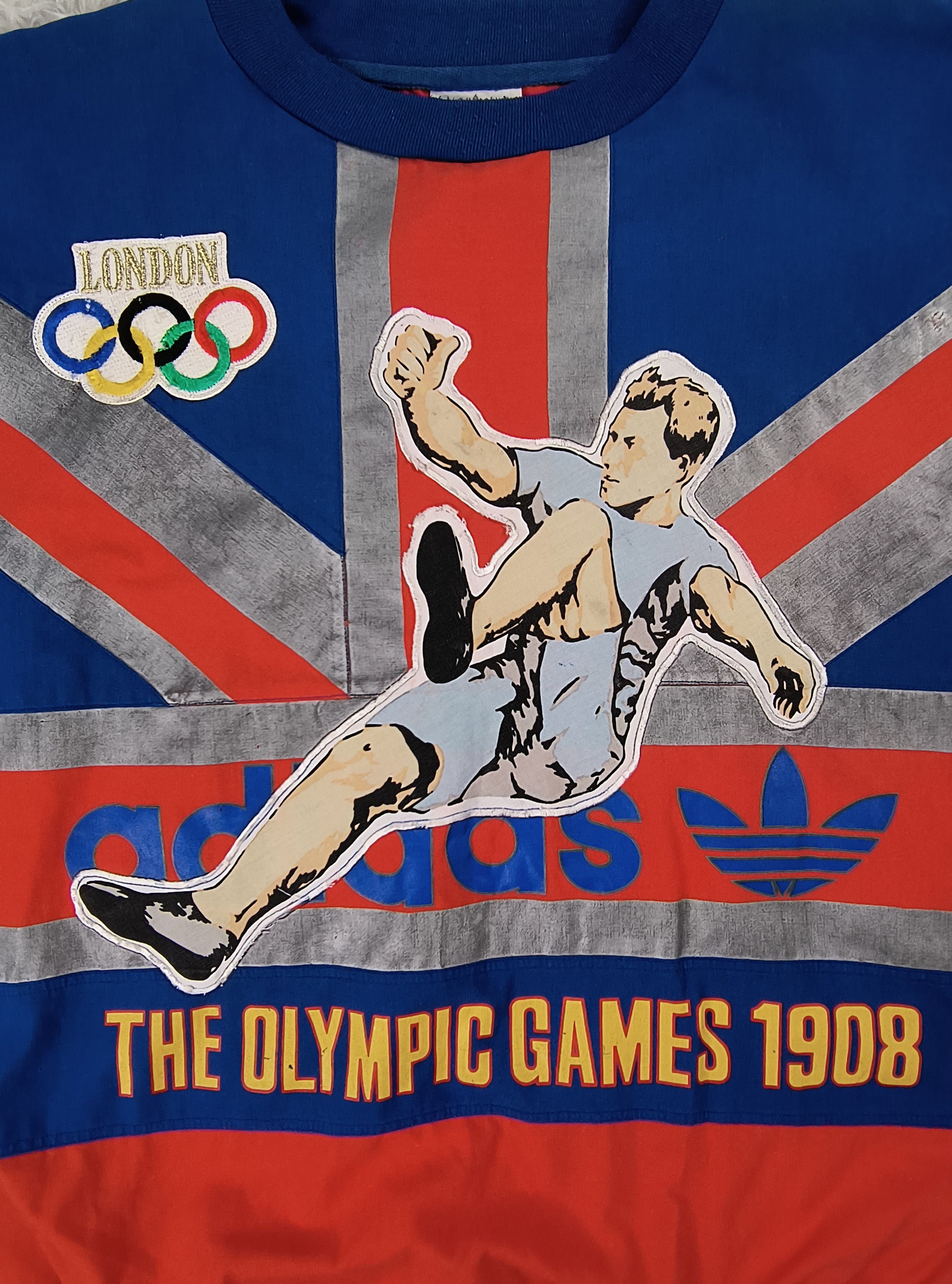 Adidas Vintage 80s Adidas London Olympics 1948 sweatshirt Size US L / EU 52-54 / 3 - 1 Thumbnail