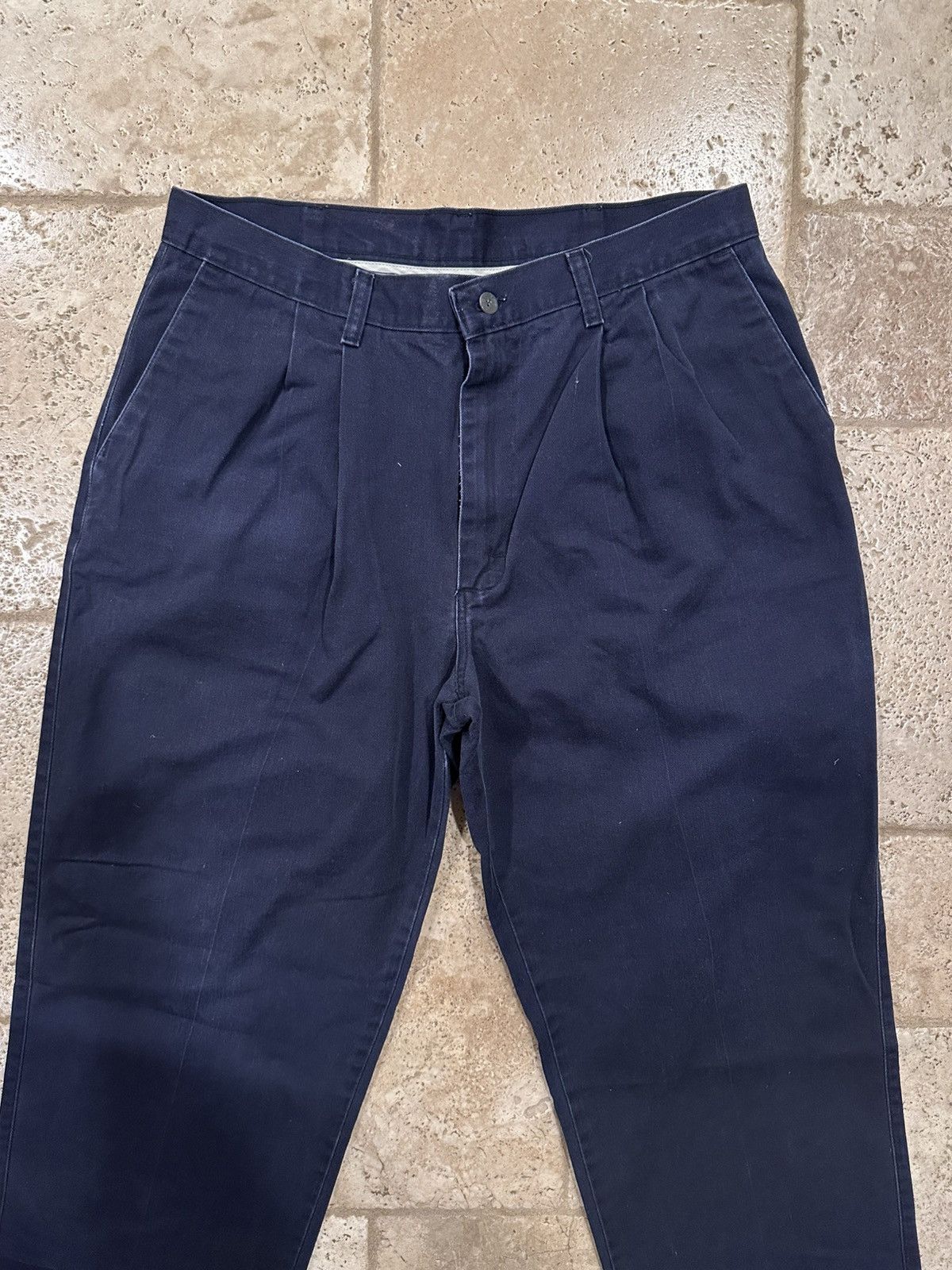 Lee × Vintage Vintage Lee Navy Blue Dress Pants Size US 32 / EU 48 - 3 Thumbnail