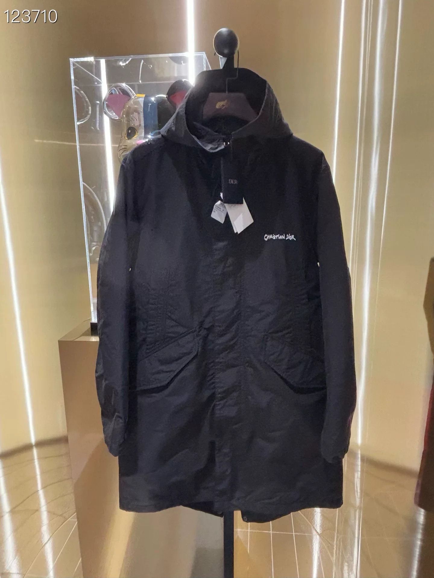 Dior Dior Black Cotton Padded Trench Jacket Size US S / EU 44-46 / 1 - 1 Thumbnail