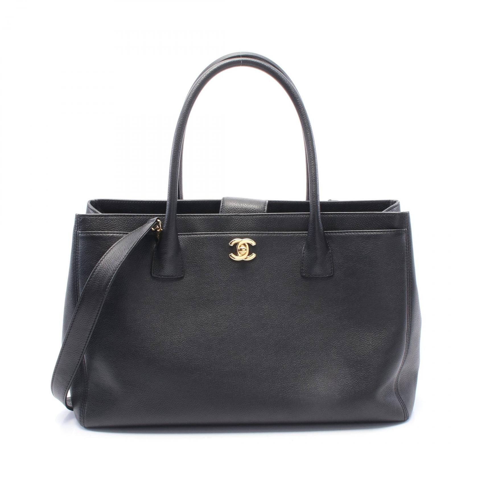 Chanel Chanel Leather Executive Tote 2Way Bag A15206 Leather Tote Bag A15206 in Black, Women's
