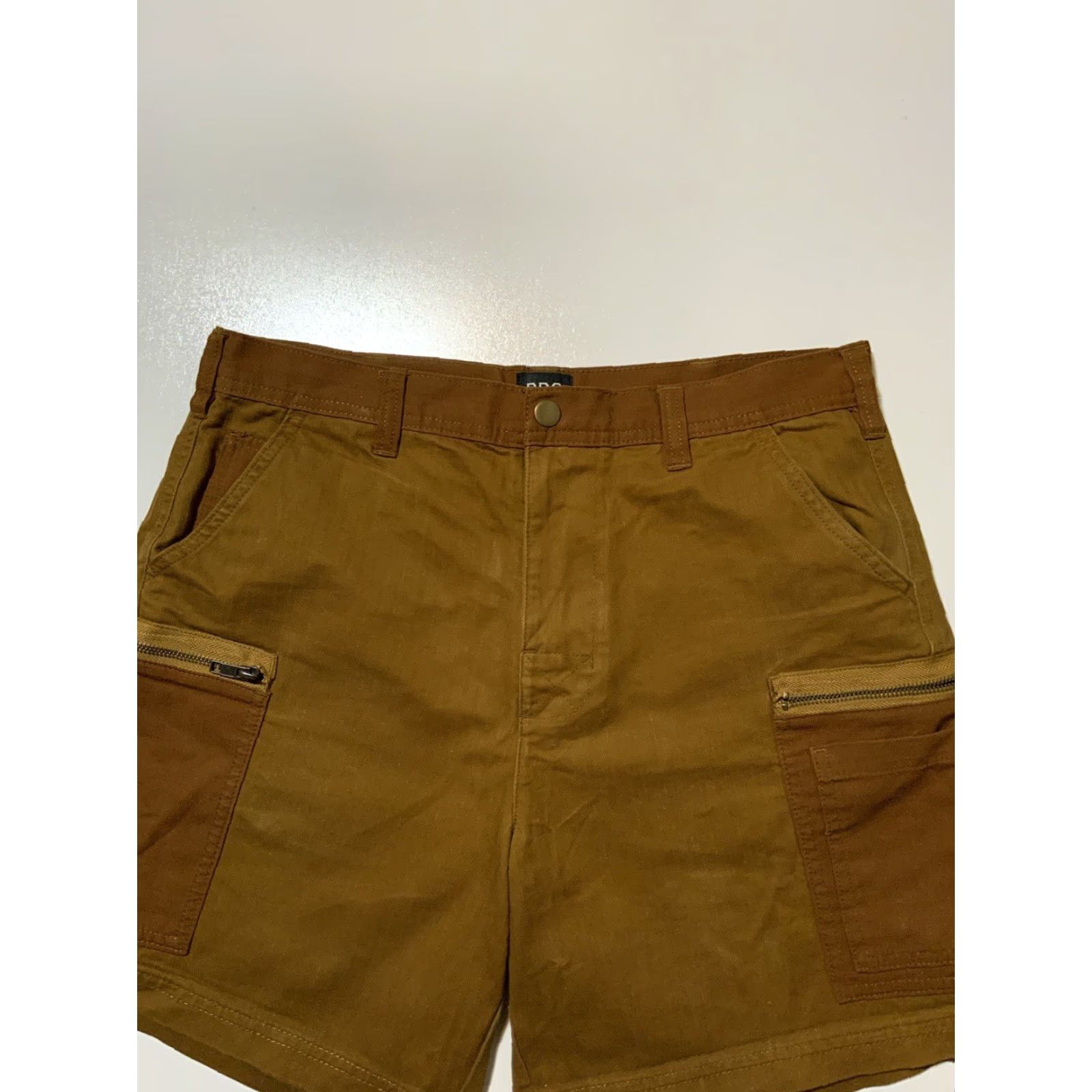 Urban Outfitters BDG Urban Outfitters Herringbone Twill HBT Stripe Cargo Utility Shorts Sz. 32 Mens Brown Size US 32 / EU 48 - 6 Thumbnail