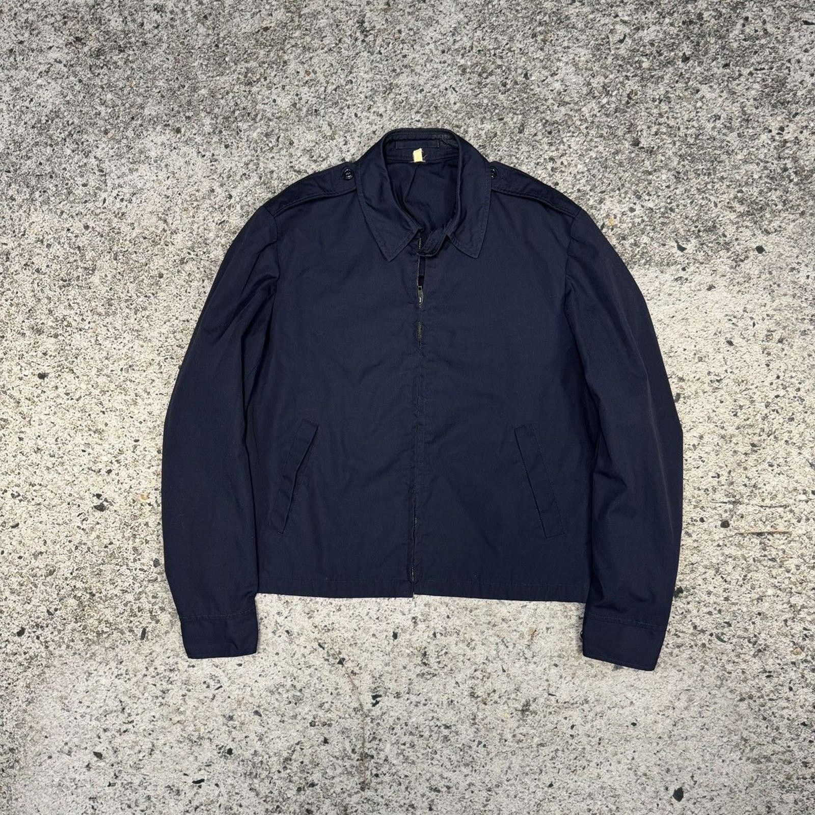 Vintage Vintage Faded Navy Blue Zip Up Work Jacket ERD Grunge Chrome Size US L / EU 52-54 / 3 - 1 Thumbnail