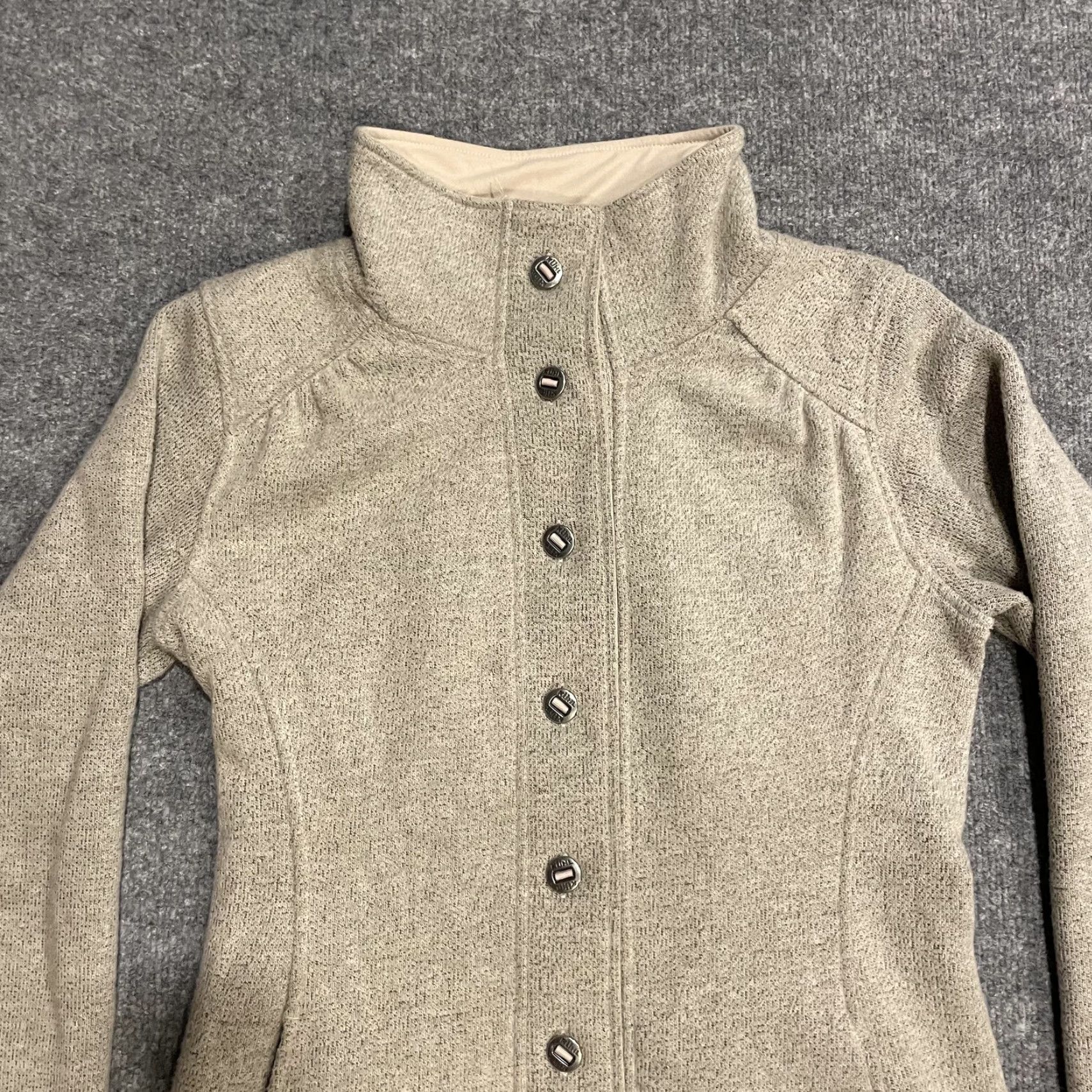 Vintage Kuhl Savina Sweater Jacket Womens Small Beige Alfpaca Fleece Long Coat Size S / US 4 / IT 40 - 3 Thumbnail