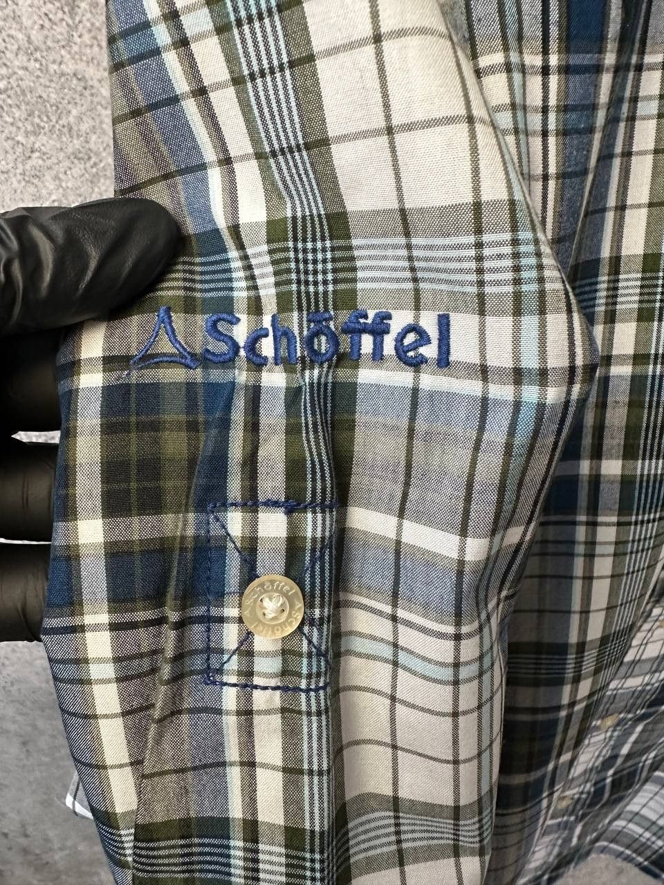 Other Schoffel Button Up Shirt Check Long Sleeve Point Collar Size US L / EU 52-54 / 3 - 11 Thumbnail