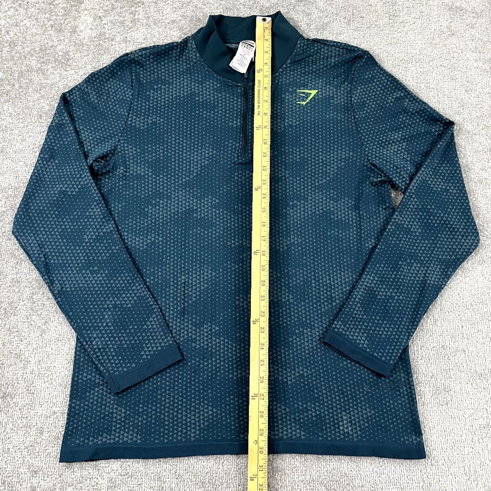 Gymshark GYMSHARK Jacket Mens XL Slim Green 1/4 Zip Pullover Seamless Sport Gym Shirt Size US XL / EU 56 / 4 - 5 Thumbnail