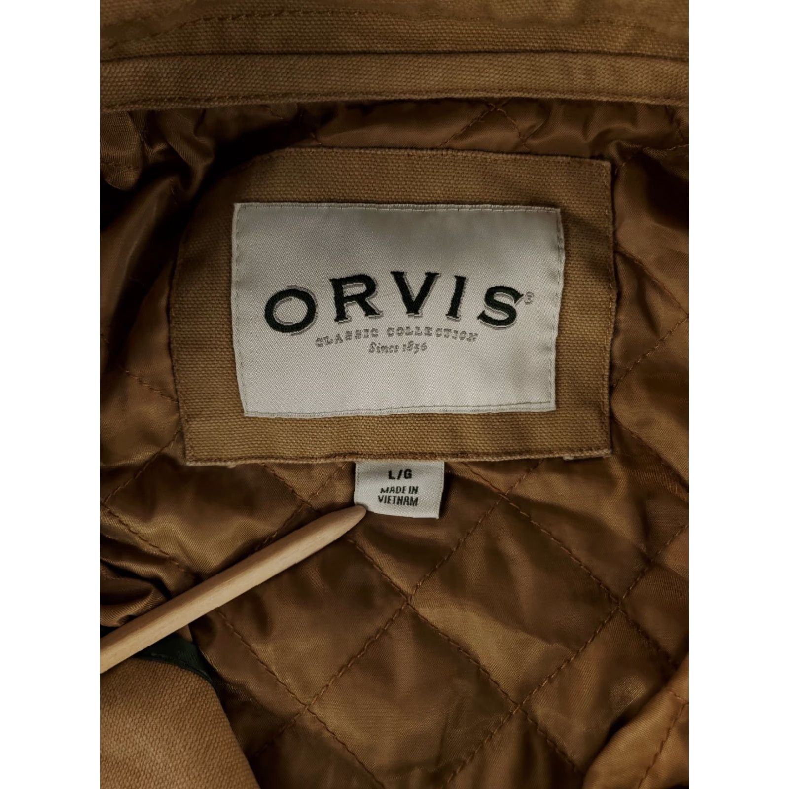Orvis Orvis Jacket Chore Barn Coat Corduroy Collar Brown Tan Button Up Mens L Brown Canvas Cotton Chore Barn Coat Mens L Size US L / EU 52-54 / 3 - 4 Thumbnail