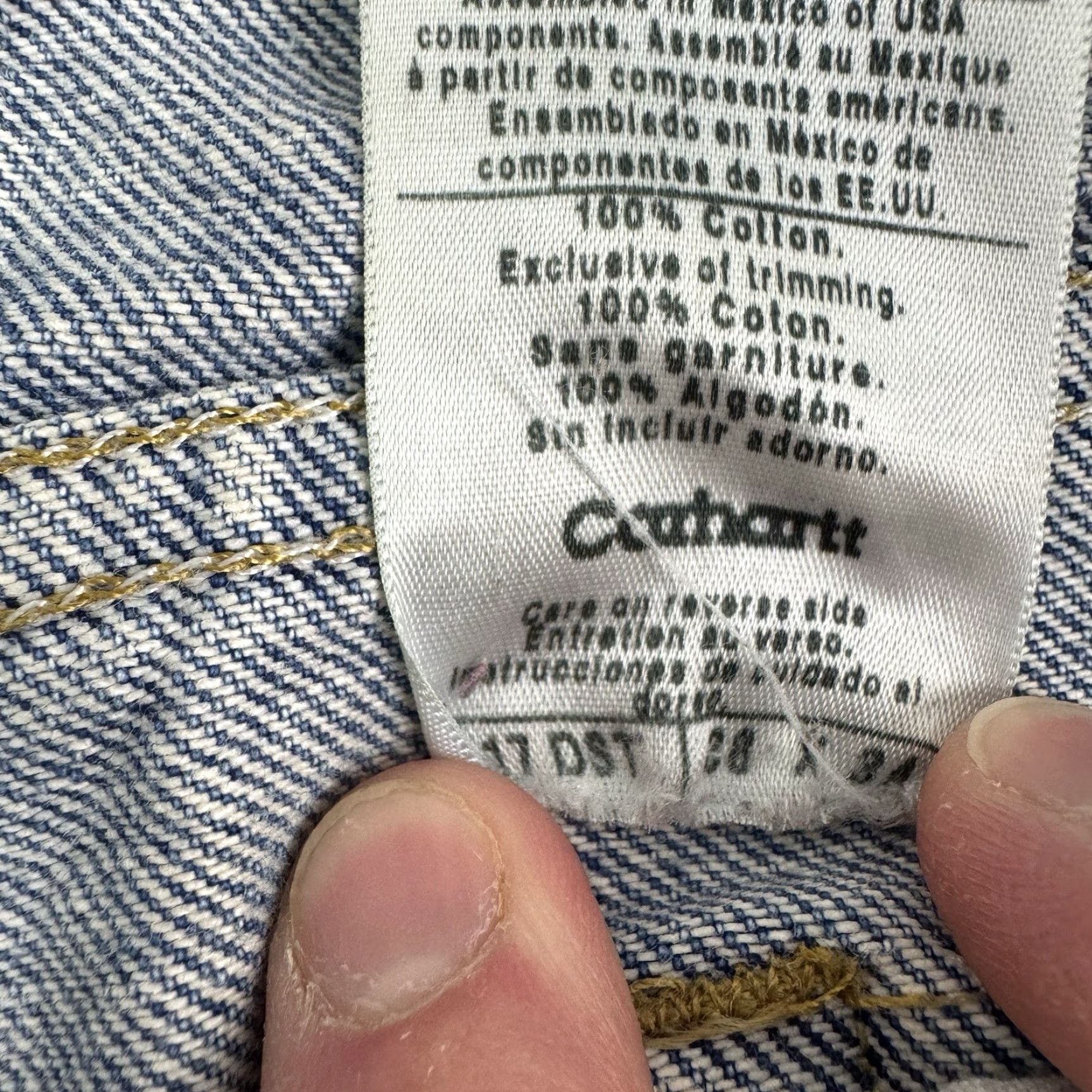 Carhartt VINTAGE Carhartt Jeans Men 38x34 Blue Grunge 90s Y2K Baggy Workwear Relaxed Straight Size US 38 / EU 54 - 7 Thumbnail