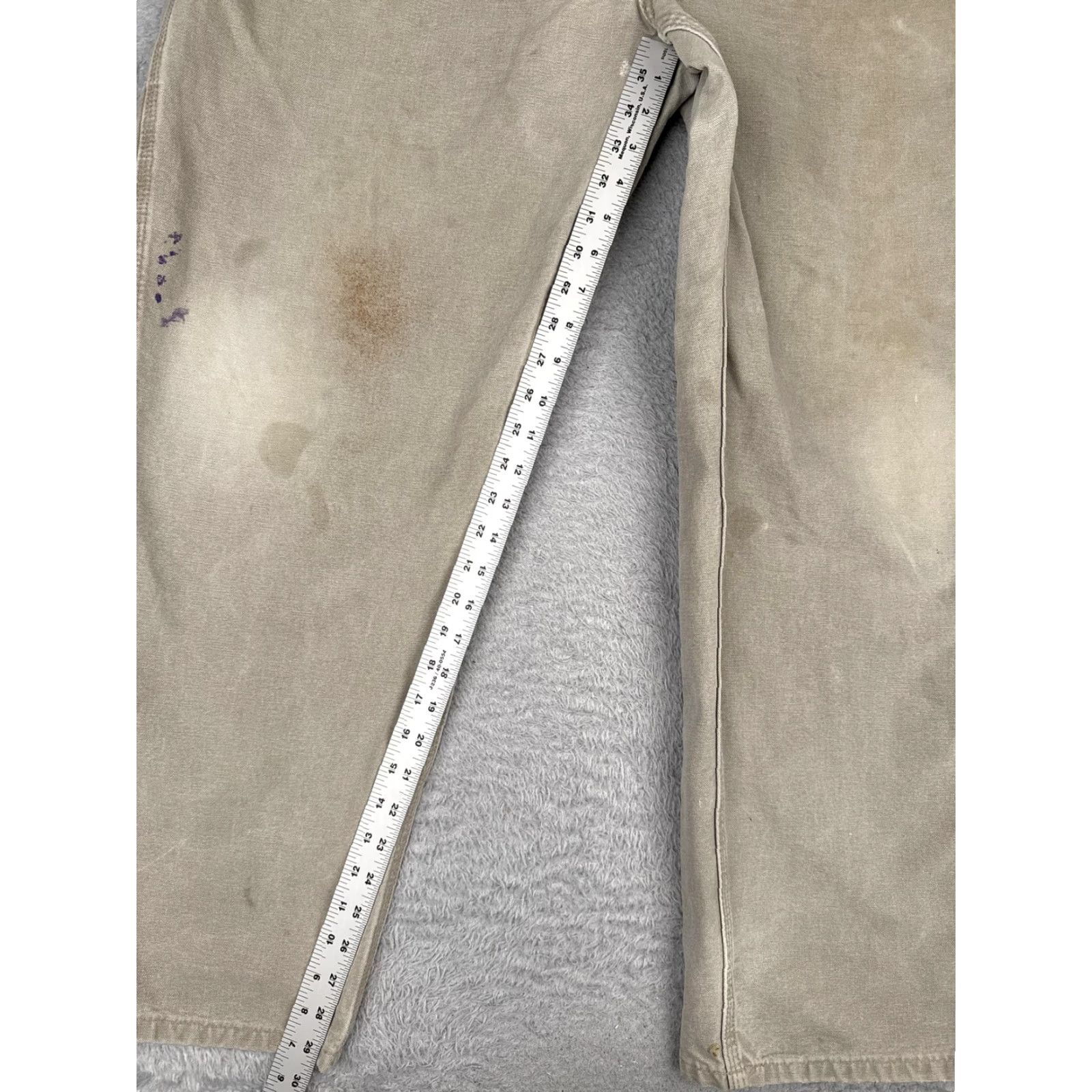 Carhartt Carhartt Pants Mens 40x32 Tan Washed Duck Dungaree Workwear Hammer Loop Carpenter 5-Pocket Logo USA Size US 40 / EU 56 - 7 Thumbnail