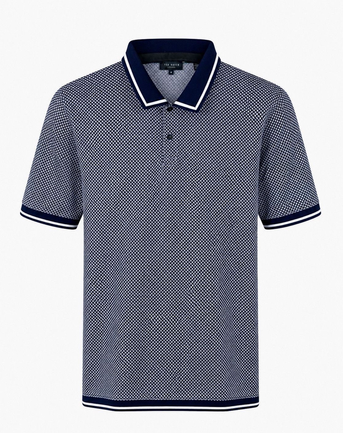 Ted Baker Ted Baker London Men's Geometric Knit Polo Shirt Size 6 Size US XXL / EU 58 / 5 - 1 Thumbnail