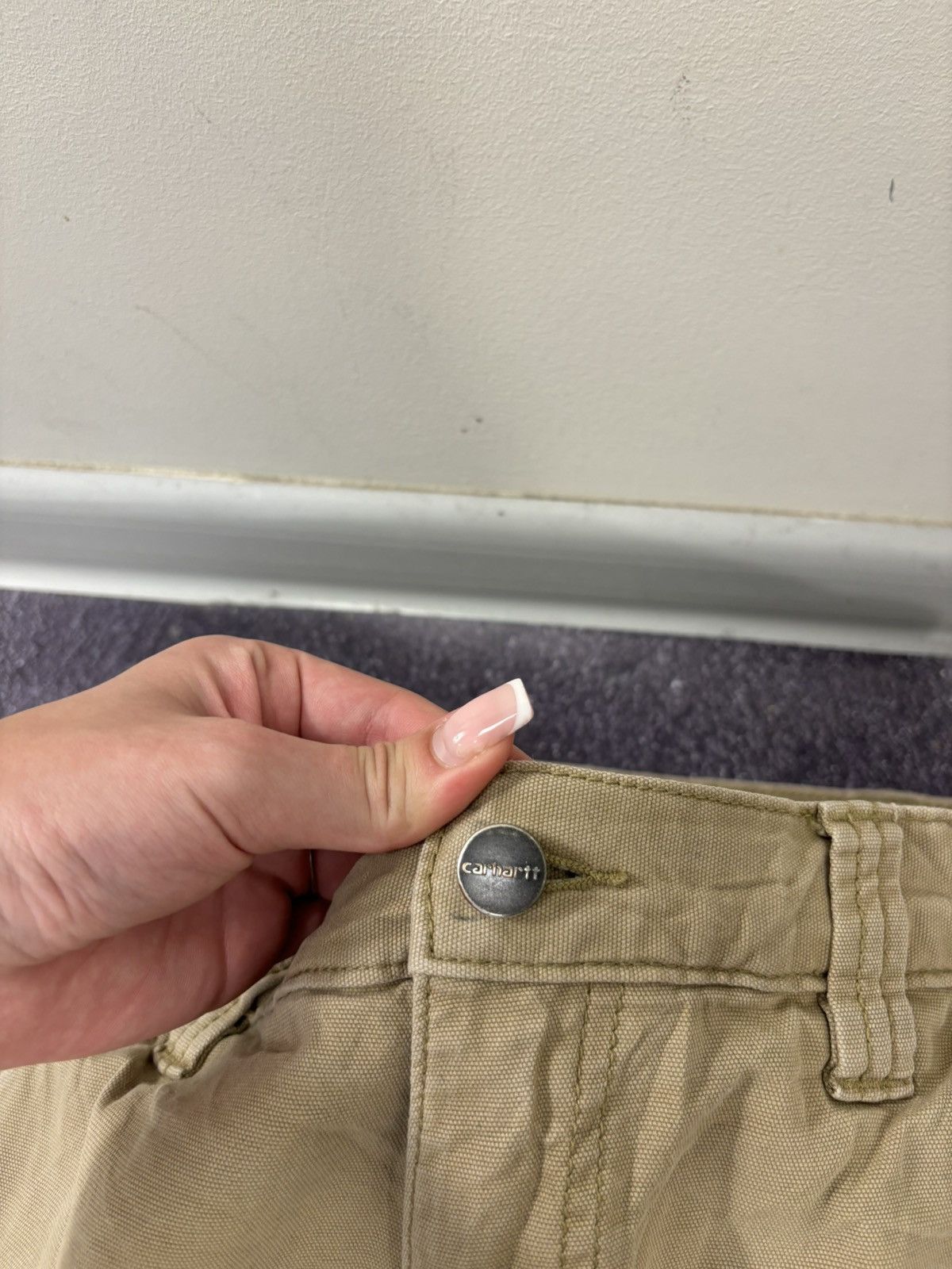 Carhartt Vintage Carhartt Y2K Workwear USA Beige Hype Carpenter Pants Size US 33 - 14 Thumbnail