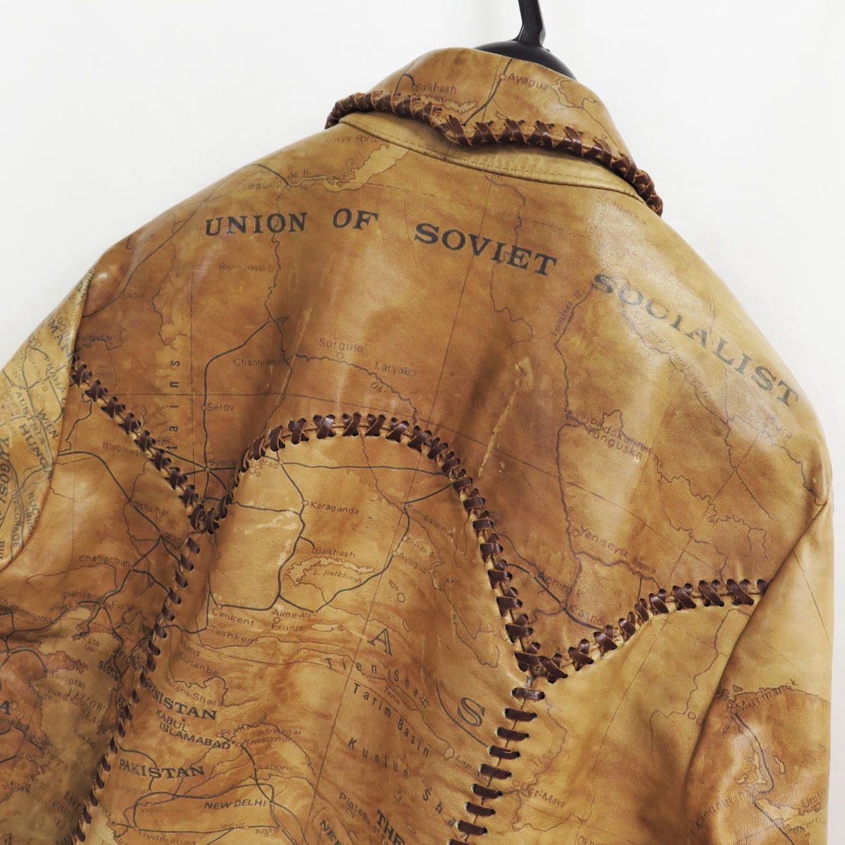 Obelisk Obelisk Ultra Rare Old Map Lamb Leather shirt jacket Size US S / EU 44-46 / 1 - 8 Thumbnail