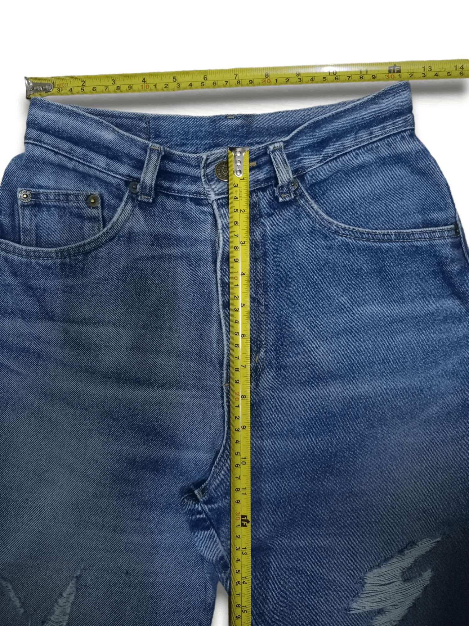 Japanese Brand SALES 🔥 Vintage Japanese Brand Thunder Distressed Jeans Size 25" / US 0 / IT 36 - 9 Thumbnail