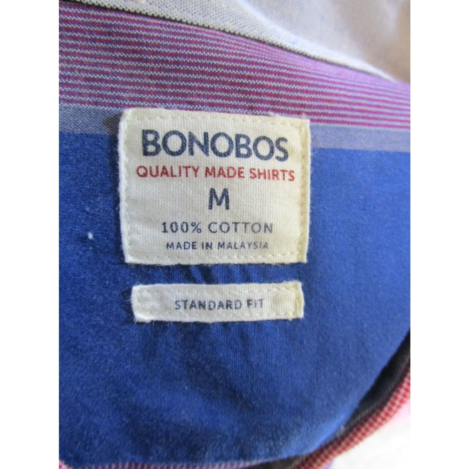 Bonobos Bonobos Shirt Mens Medium Plaid Cotton Button-Up Blue Size US M / EU 48-50 / 2 - 3 Thumbnail