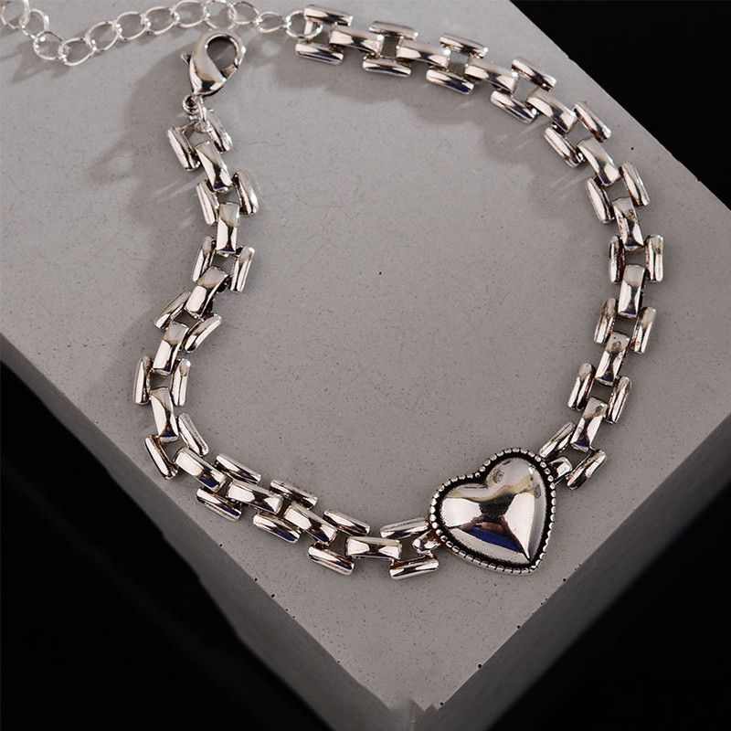 Jewelry Creative Love Heart Chain Bracelet Size ONE SIZE - 2 Thumbnail