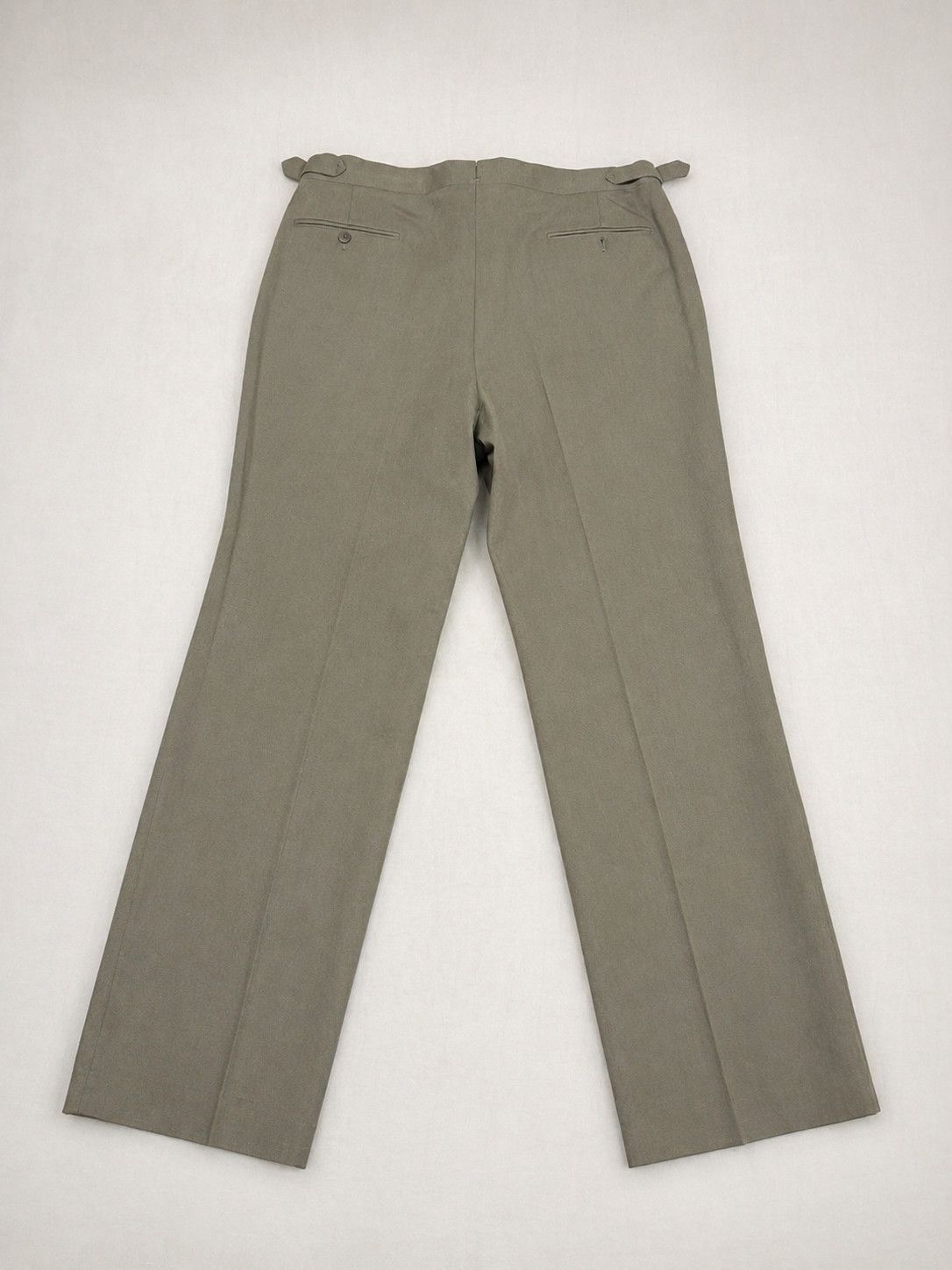 Stoffa Stoffa Cotton-Linen Twill Trousers – Olive Size US 33 - 2 Thumbnail