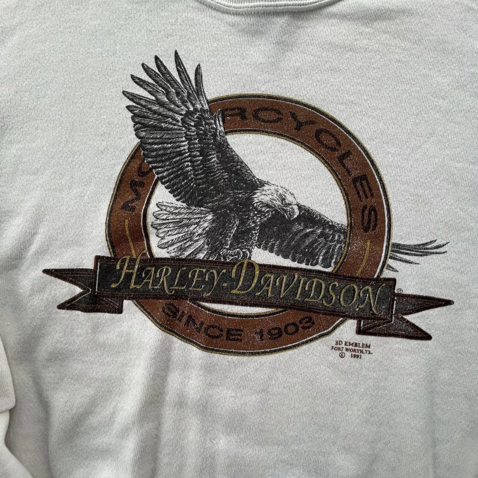 Harley Davidson VTG 1993 Men's Harley Davidson 3D Emblem Faded Size US L / EU 52-54 / 3 - 9 Thumbnail