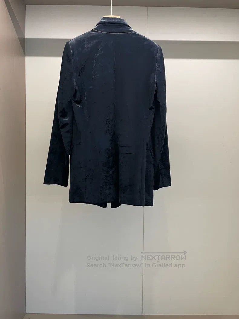 Brunello Cucinelli Brunello Cucinelli Navy Deep Blue Cotton Fiber Suit Jacket Size S / US 4 / IT 40 - 2 Thumbnail
