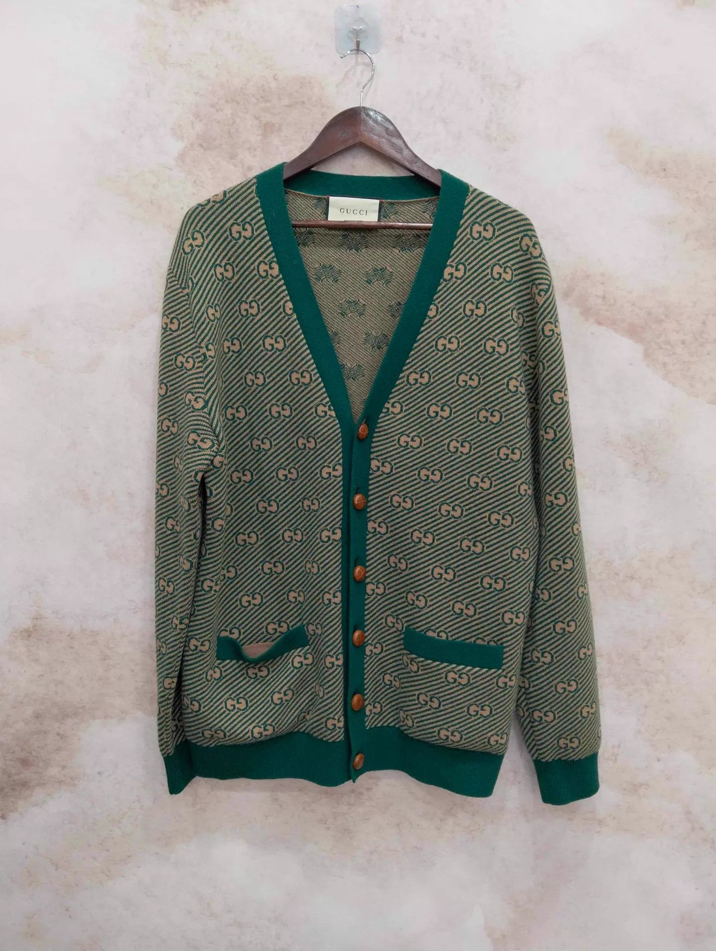 Gucci GUCCI GG Stripe Wool Cardigan L 95 New Size US L / EU 52-54 / 3 - 1 Thumbnail