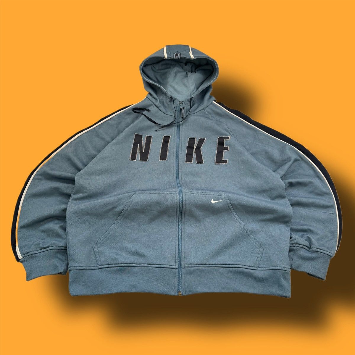 Nike × Vintage NIKE VINTAGE CENTER LOGO OVERSIZE BOXY HOODIE Size US L / EU 52-54 / 3 - 1 Thumbnail