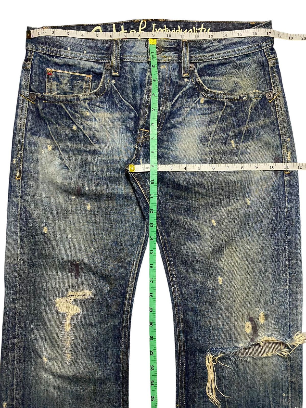 Cult Of Individuality Cult Paint Splatter Distressed Selvedge Redline (107N2) Size US 34 / EU 50 - 19 Thumbnail