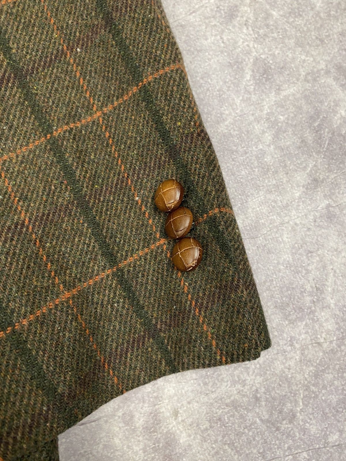 DAKS Daks London Vintage Checkered Wool Blazer Luxury British 54 Size 44R - 3 Thumbnail