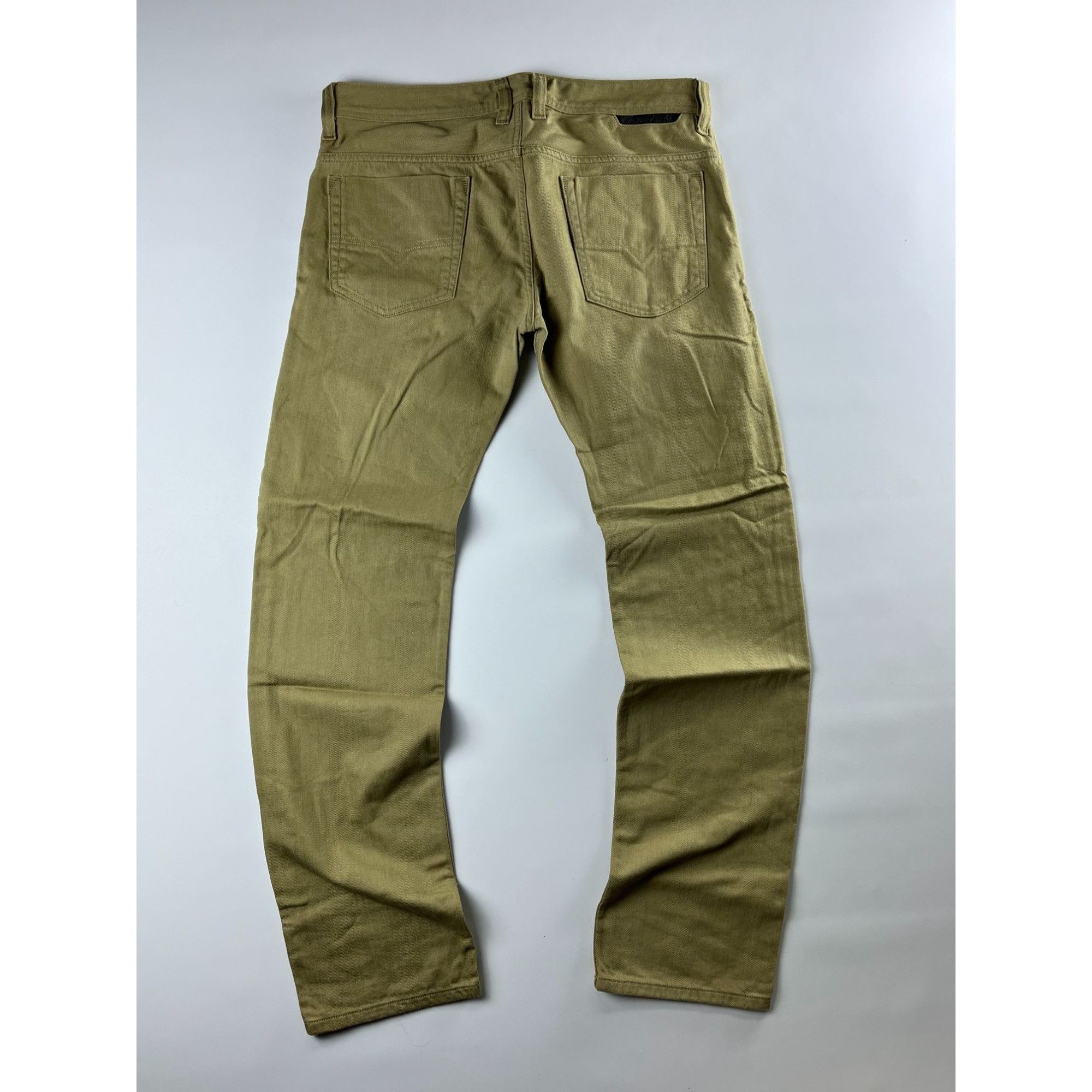Diesel × Vintage Diesel Mens Semado Beige Cotton Straight Fit Jeans Size US 34 / EU 50 - 2 Thumbnail