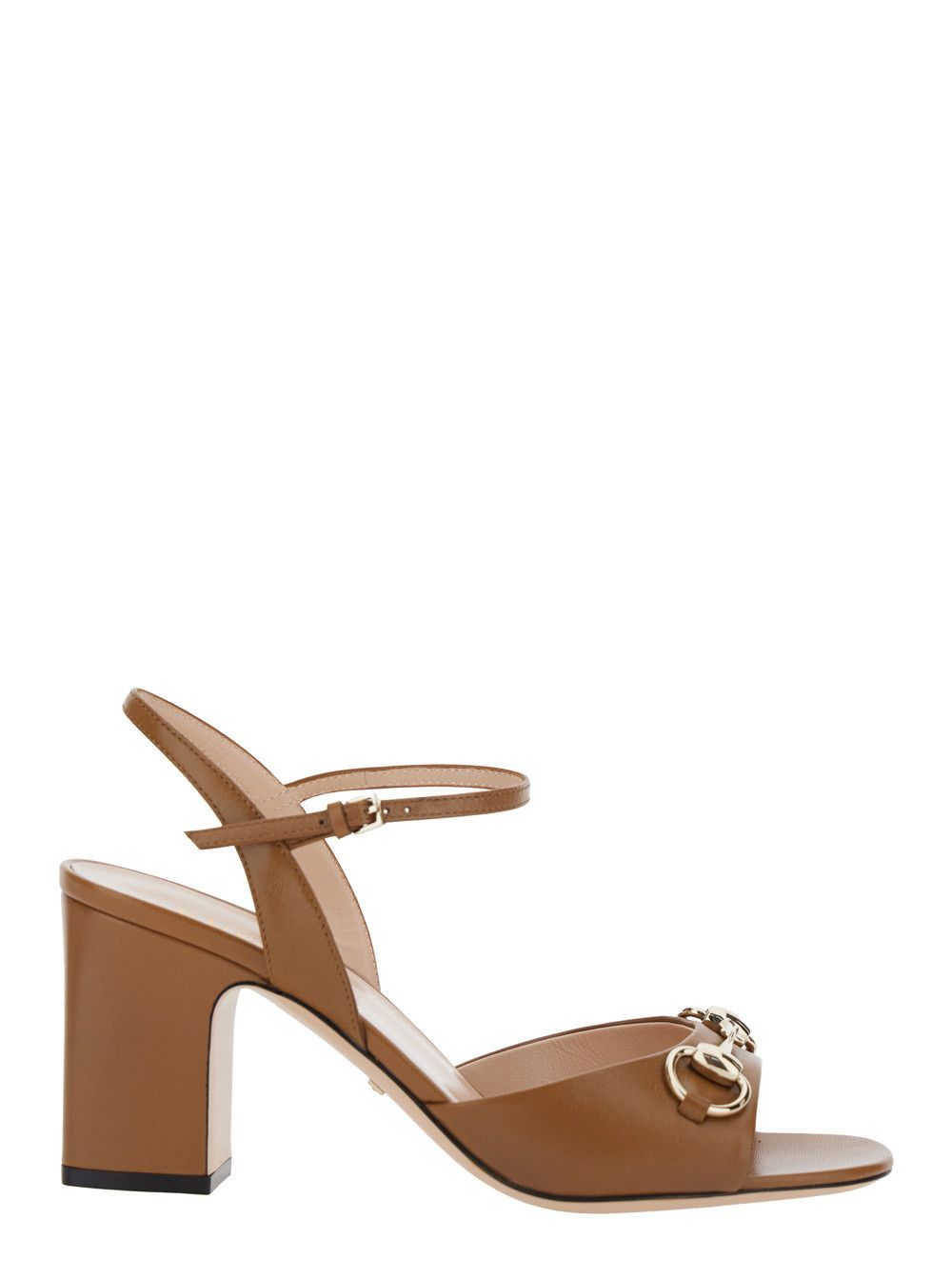 Gucci 'Lady Horsebit' Brown Sandals with Medium Heel and Horsebit in Leather Woman Size US 8.5 / IT 38.5 - 1 Thumbnail