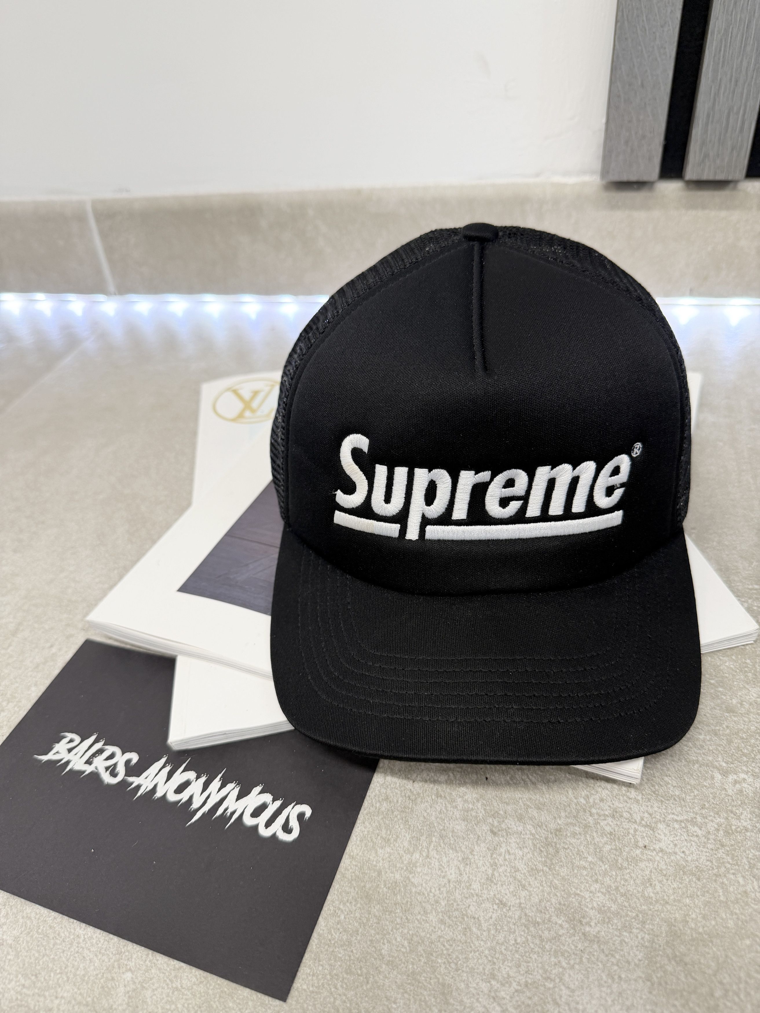 Supreme Rare Supreme 5-panel Panama Cap Black Corduroy | Grailed