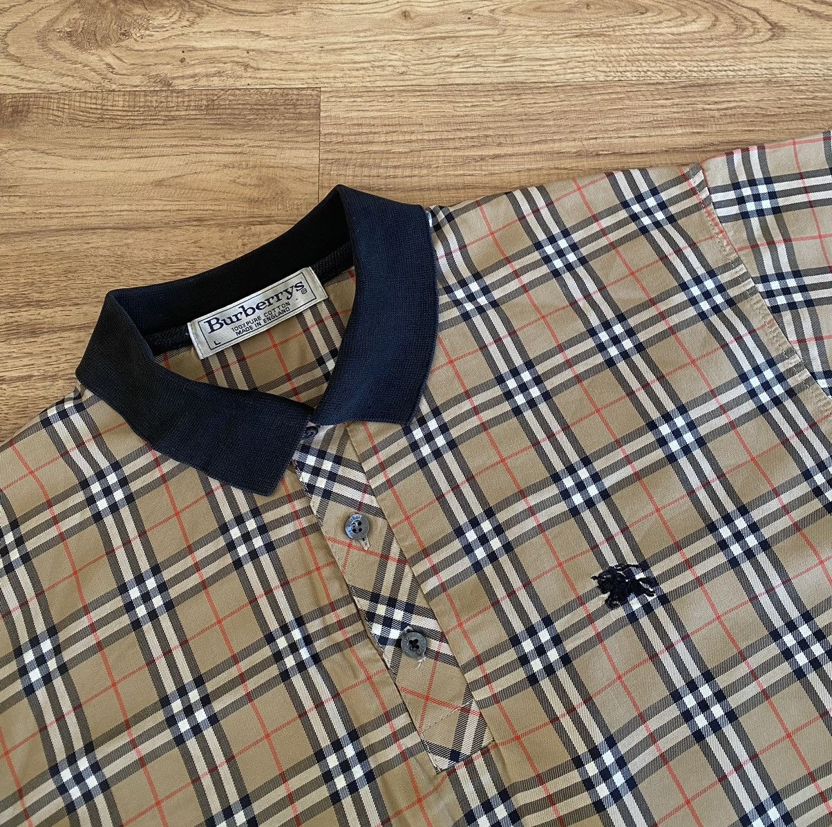Burberry Burberry’s Nova Check Polo x Vintage x Luxury Size US L / EU 52-54 / 3 - 1 Thumbnail
