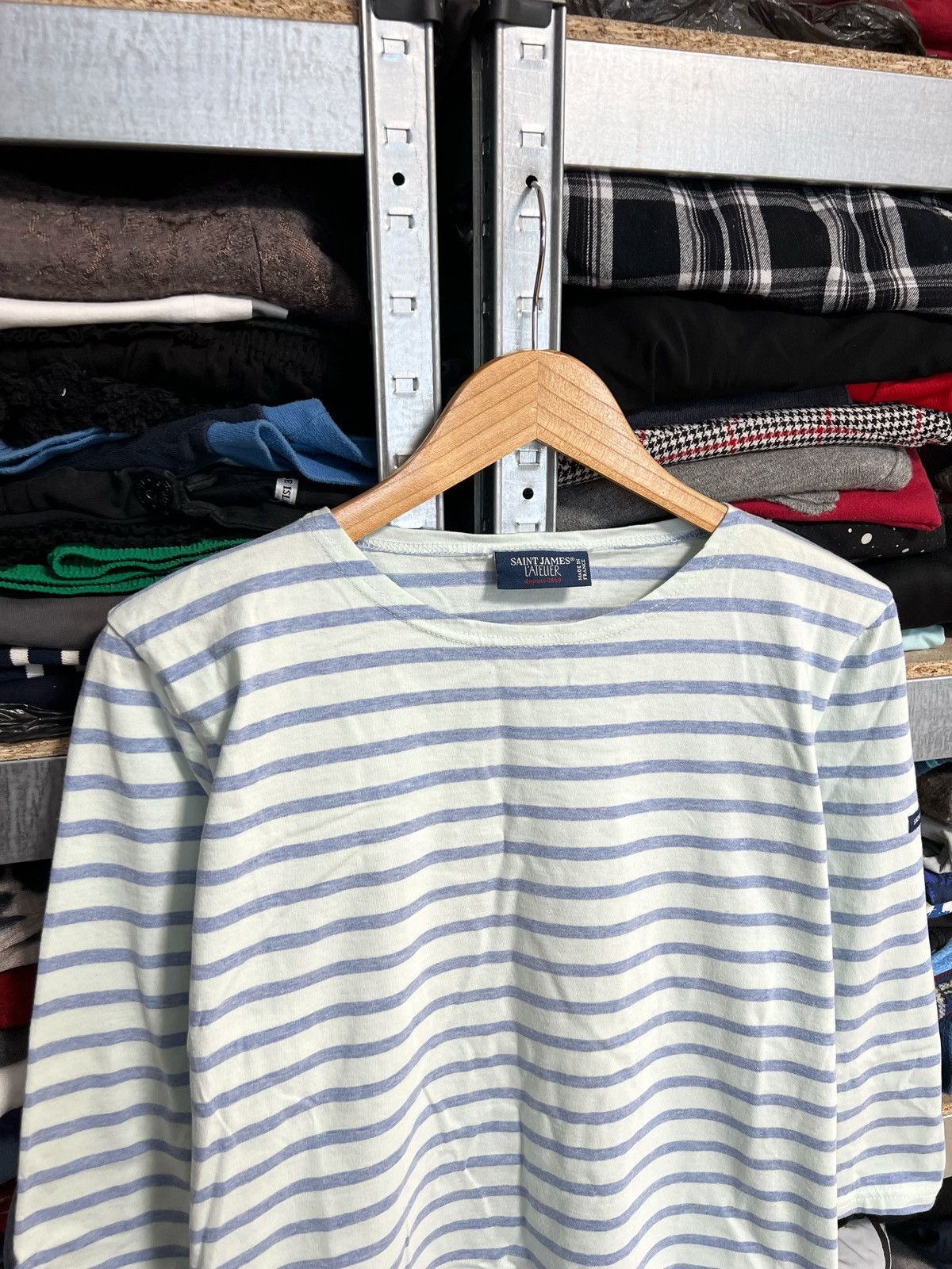 Saint James Asap Rocky Saint James Striped Long Sleeve Sweatshirt Sz M Size M / US 6-8 / IT 42-44 - 2 Thumbnail