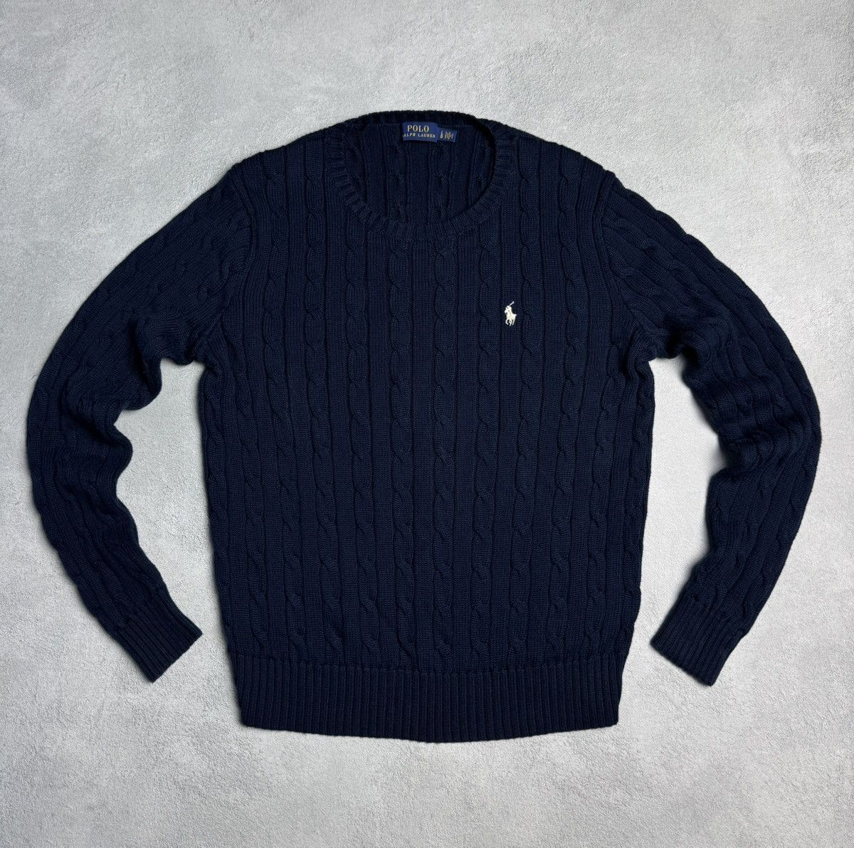 Polo Ralph Lauren Polo Ralph Lauren Crewneck Cable Knit Sweater size L Size L / US 10 / IT 46 - 1 Thumbnail