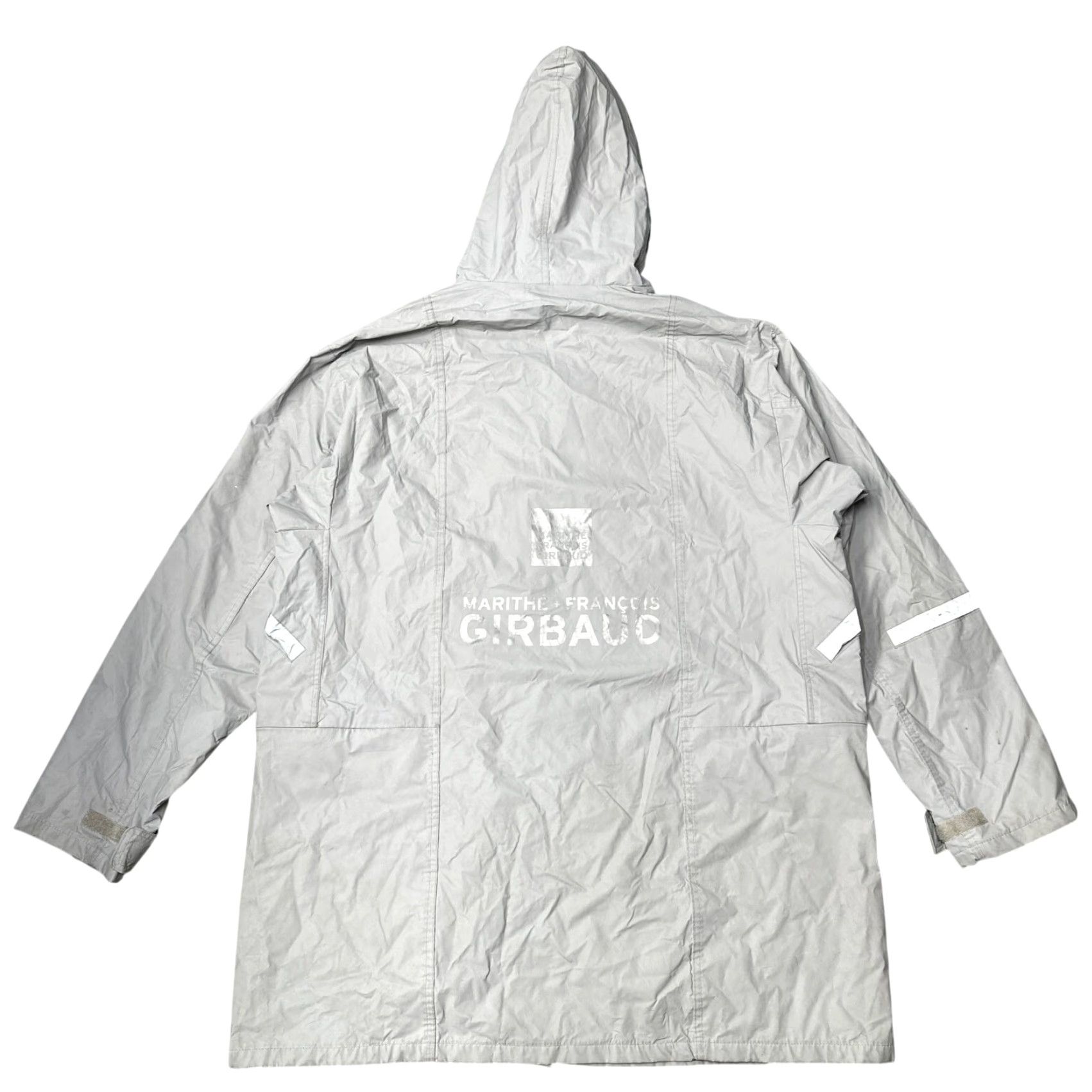 Vintage VINTAGE Marithe Francois Girbaud PVC Hooded Raincoat Jacket Mens XL Gray Reflective Trim Rain Coat Coat Mens XL Size US XL / EU 56 / 4 - 2 Thumbnail