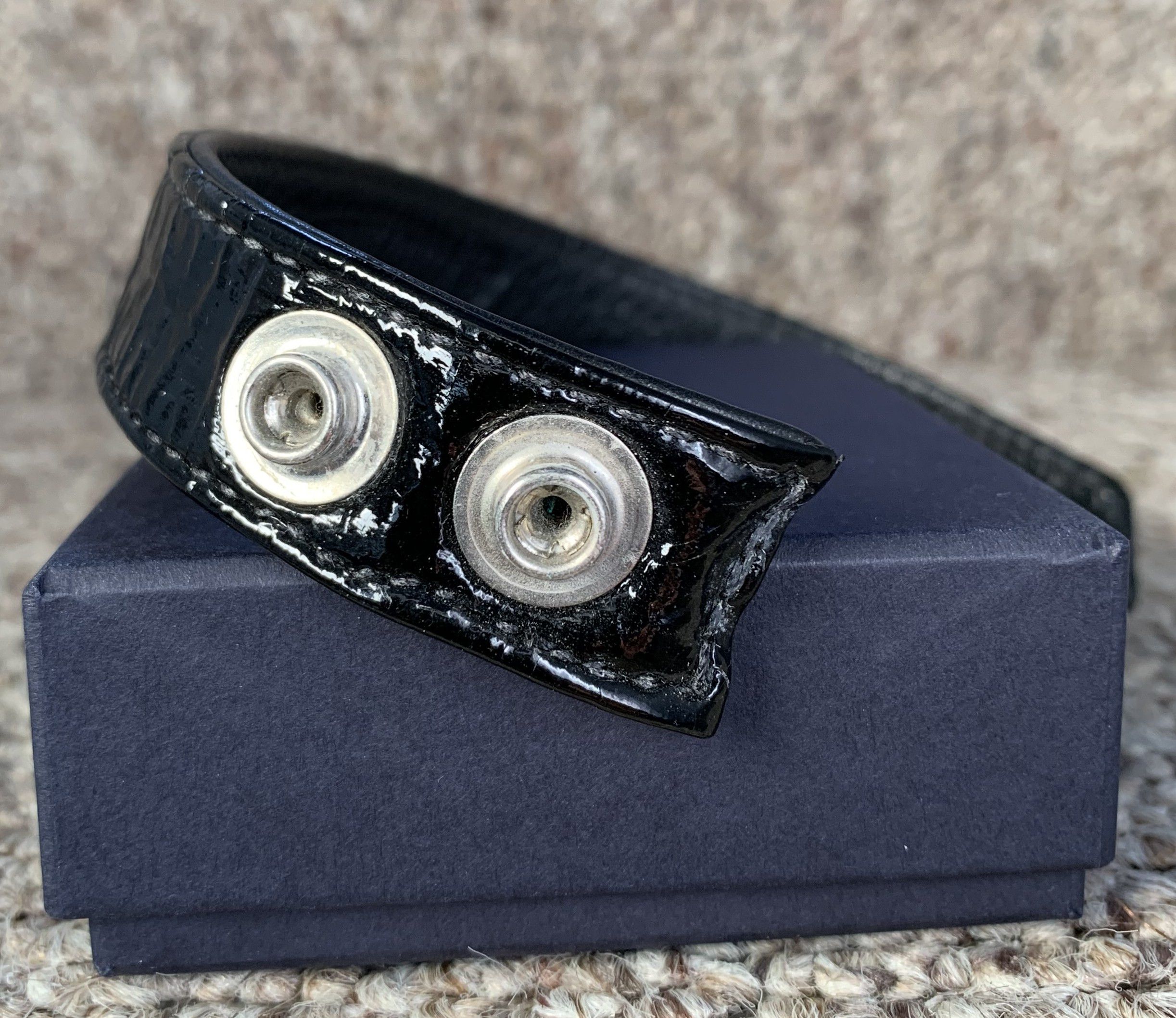 Chrome Hearts Chrome Hearts Patent Leather Silver Snap Bracelet Size ONE SIZE - 7 Thumbnail
