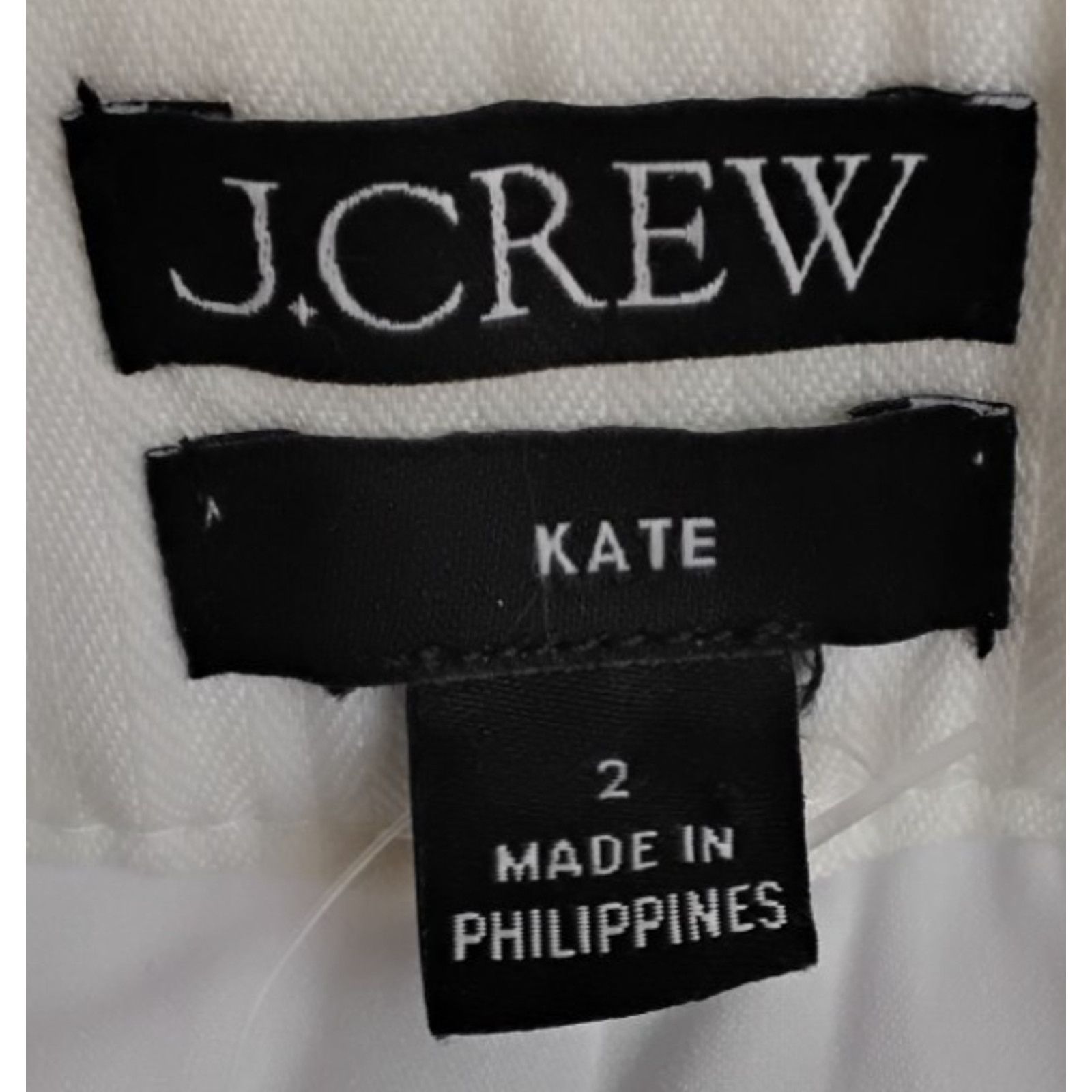J.Crew J. Crew Kate Straight Leg Pant Womens 2 White Linen Blend Size 26" / US 2 / IT 38 - 10 Thumbnail