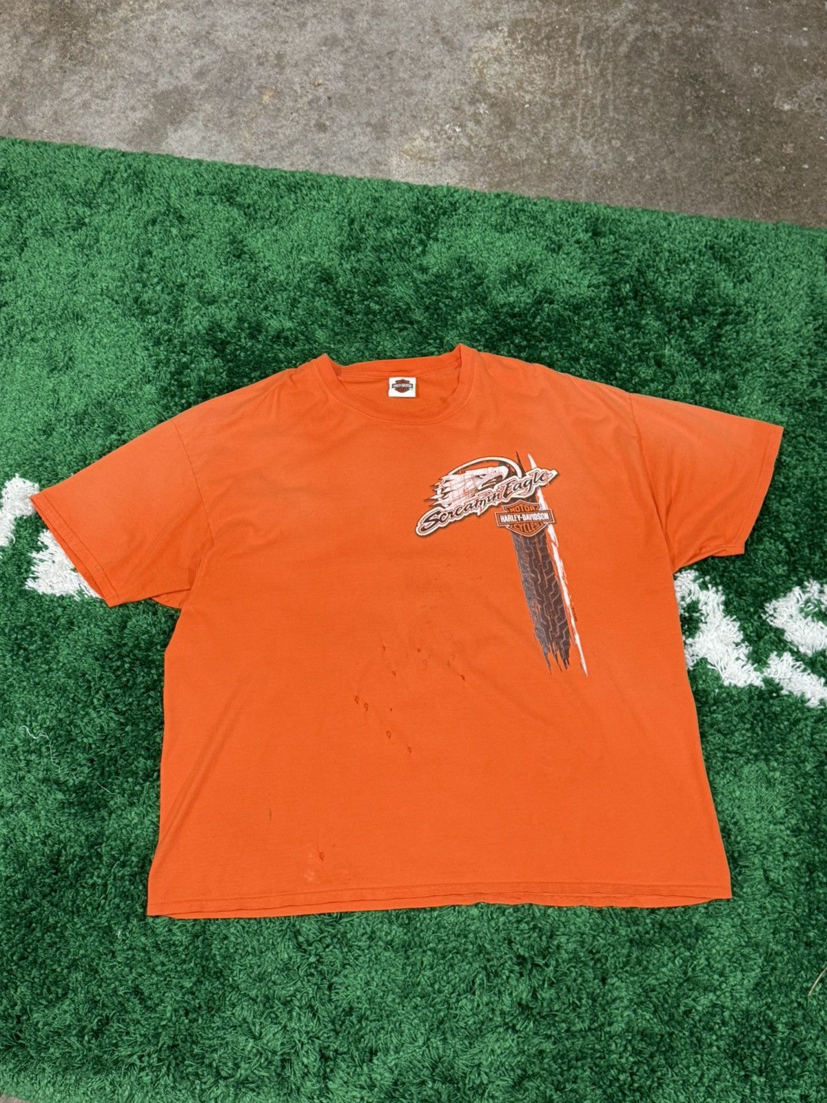 Harley Davidson Harley Davidson Orange Chrome Screaming Eagle Tee 3XL XXXL Size US XXL / EU 58 / 5 - 1 Thumbnail