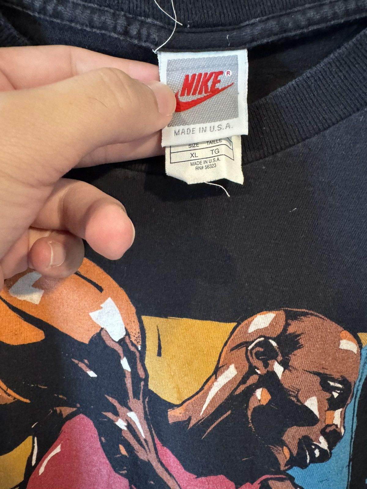 Nike Vintage 90s Nike Air Jordan T-shirt Size US XL / EU 56 / 4 - 4 Thumbnail