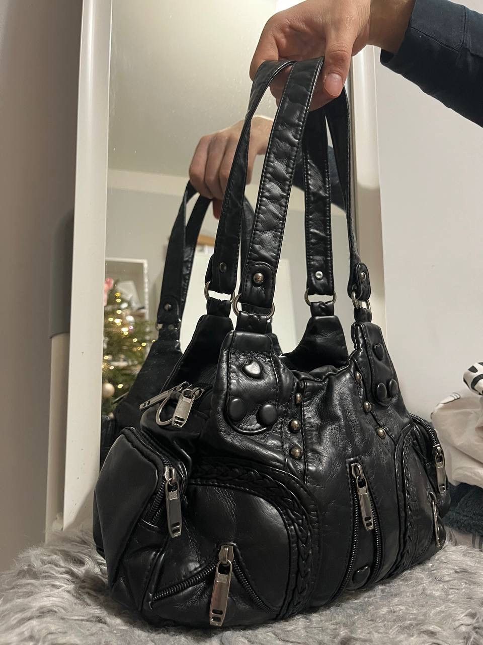 Japanese Brand × Vintage Vintage leather bag opium Japanese bag avantgarde y2k Size ONE SIZE - 4 Thumbnail