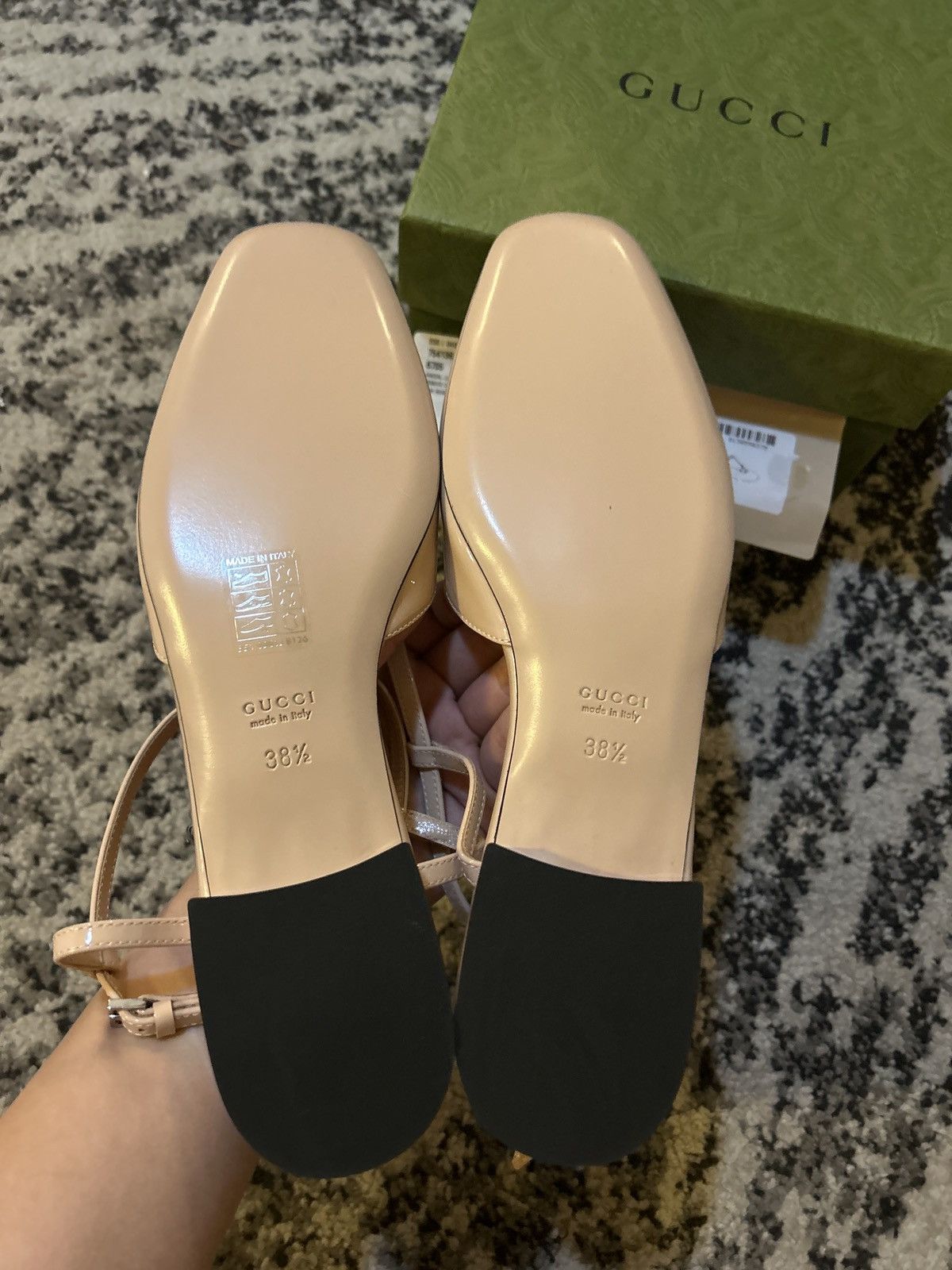 Gucci Gucci Double G patent-finish T-Strap ballerinas Ballet Flat Size US 8.5 / IT 38.5 - 8 Thumbnail