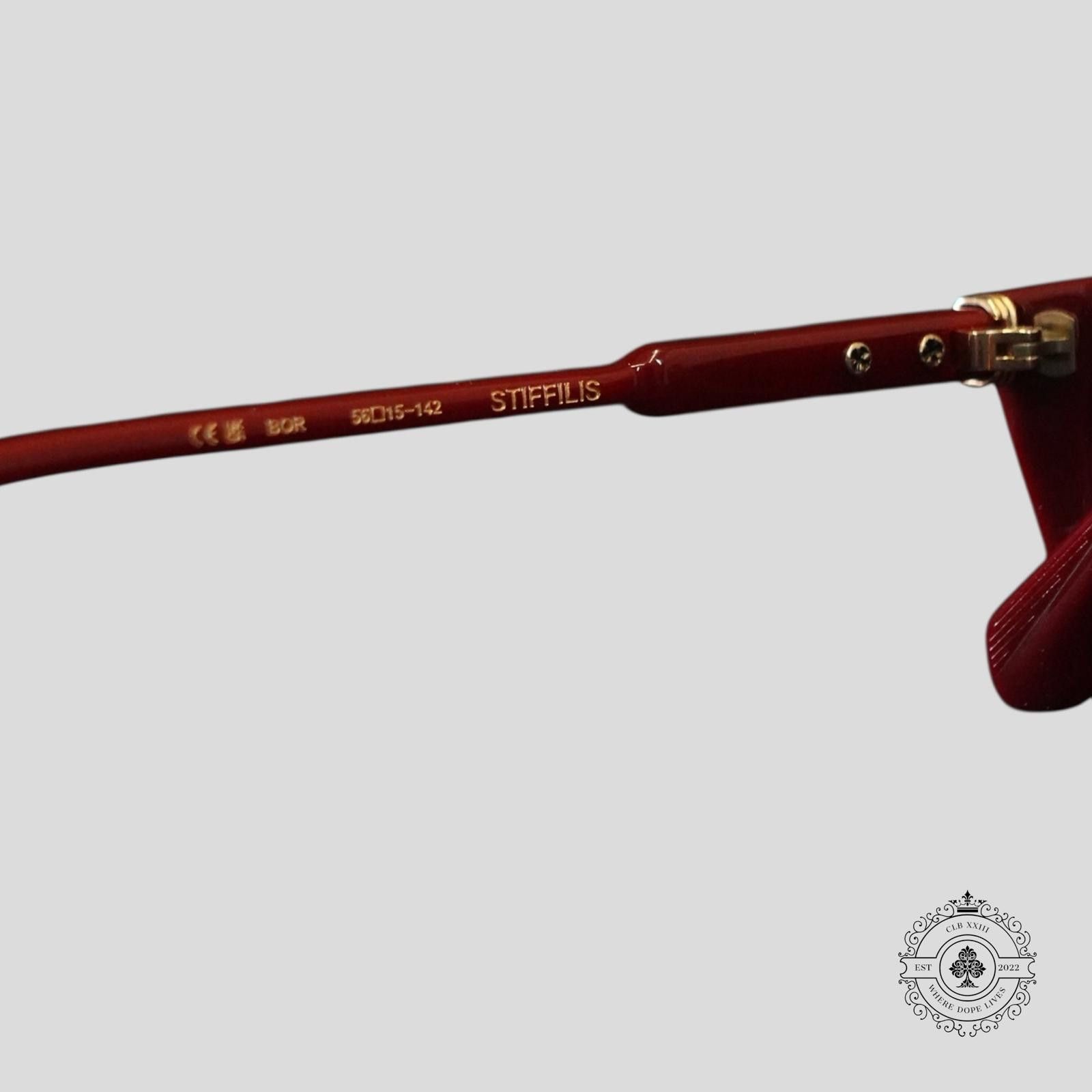 Chrome Hearts Chrome Hearts Stifflins Glasses in Red/Gold Size ONE SIZE - 6 Thumbnail