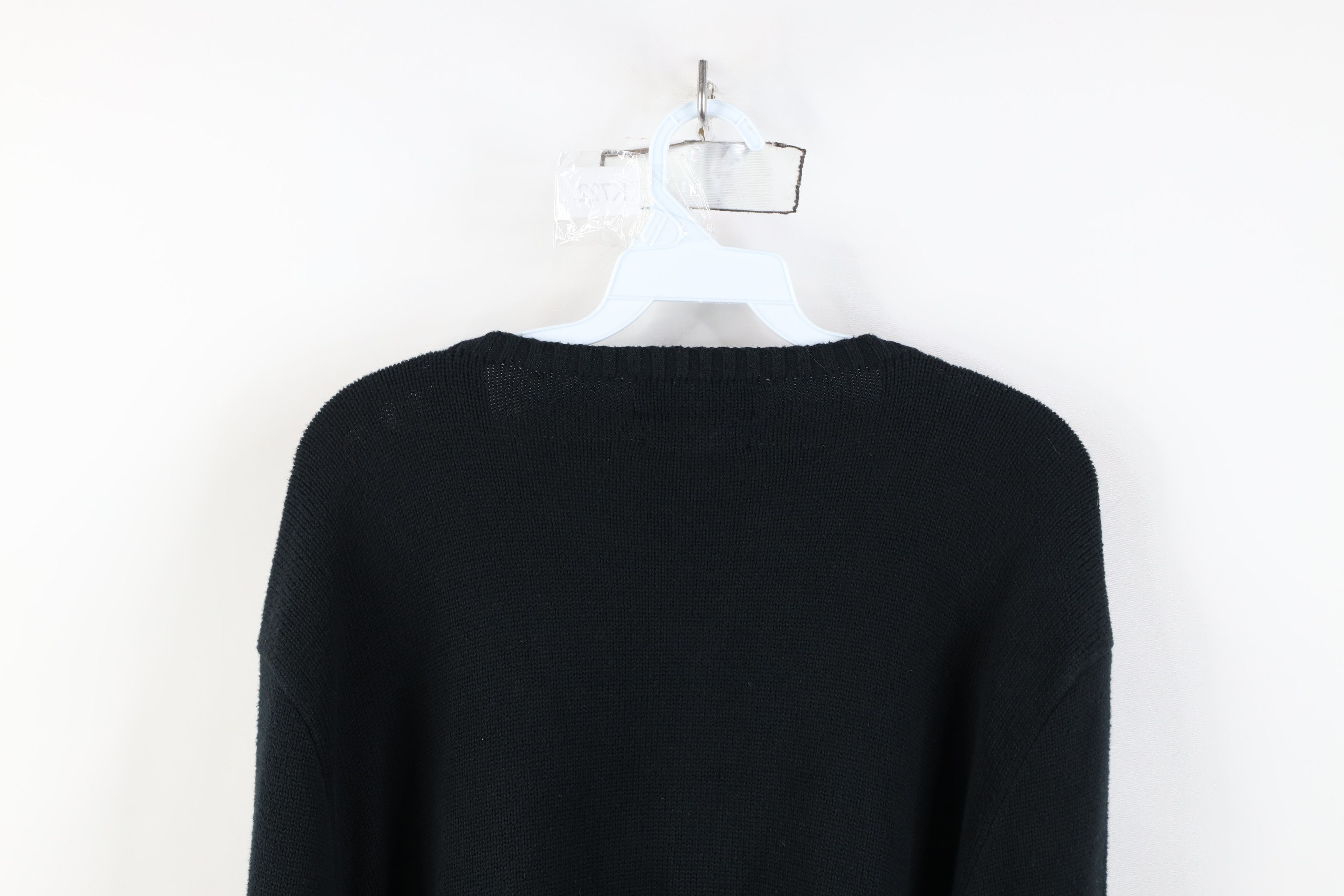 Ralph Lauren Vintage 90s Ralph Lauren Cotton Knit Crewneck Sweater Black Size US XL / EU 56 / 4 - 10 Thumbnail