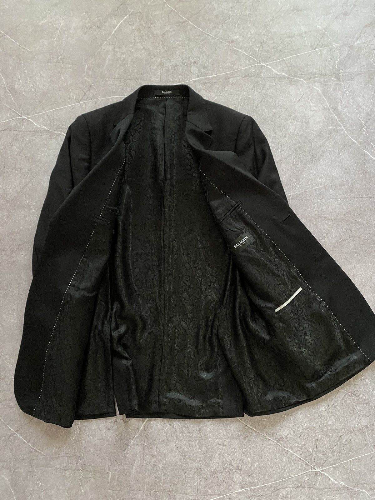 Balmain × Designer Rare Balmain Homme Paris Blazer Luxury Jacket Size 40L - 7 Thumbnail
