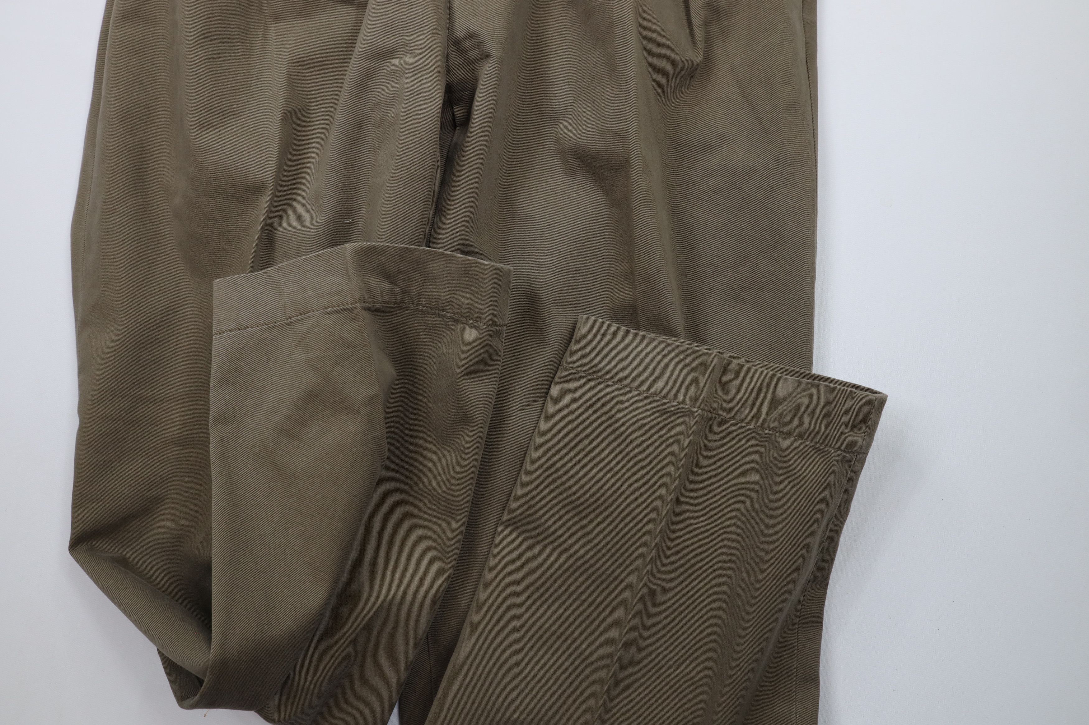 Ralph Lauren × Vintage Vintage 90s Ralph Lauren Wide Leg Chino Pants Drab Brown Size US 36 / EU 52 - 6 Thumbnail