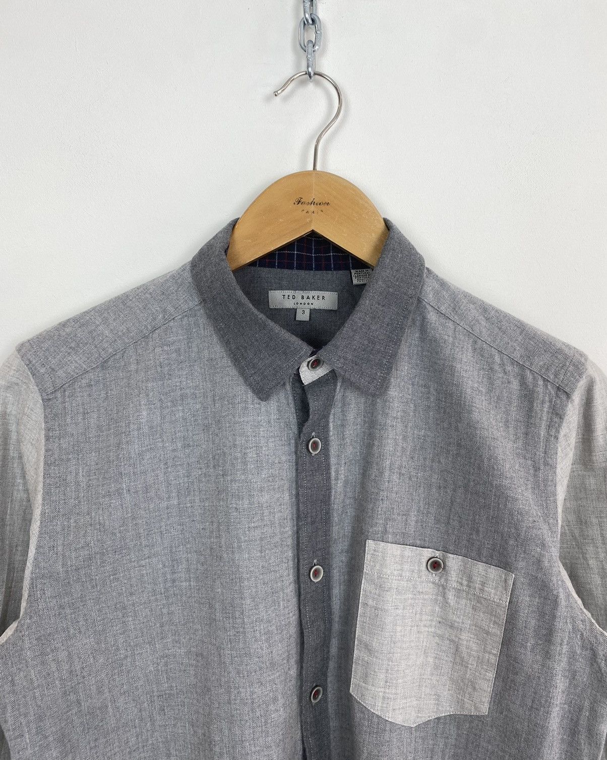Ted Baker Ted Baker Buttons Up Long Sleeve Shirt Regular Fit Mens Sz 3 Size US M / EU 48-50 / 2 - 2 Thumbnail