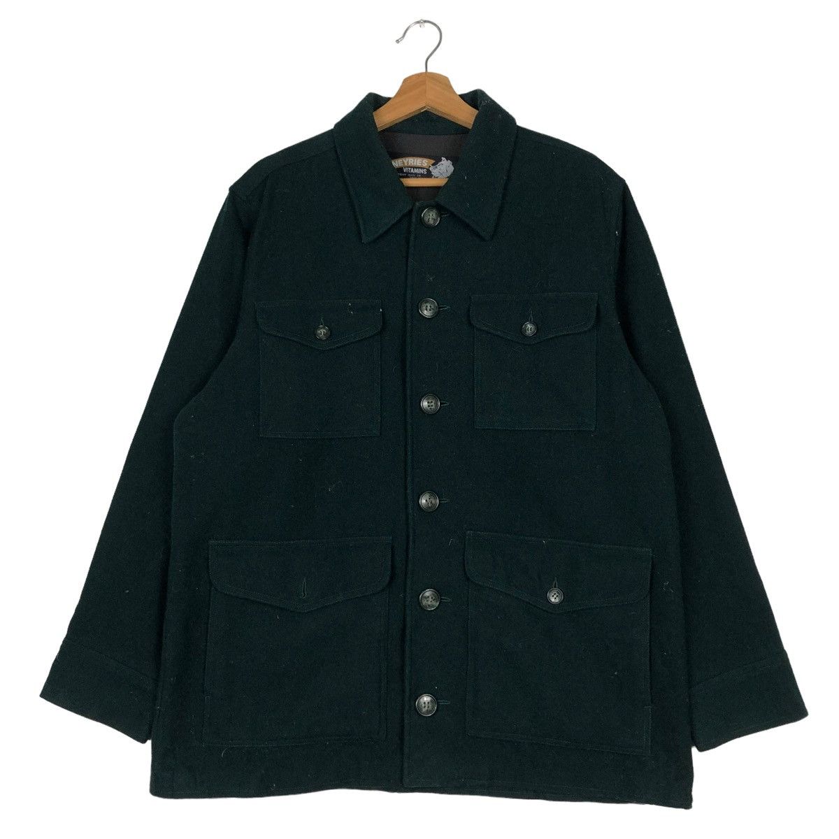 Japanese Brand 🔥VINTAGE WOOL CHORE JACKET CARGO NEYRIES ISSEY MIYAKE Size US M / EU 48-50 / 2 - 1 Thumbnail
