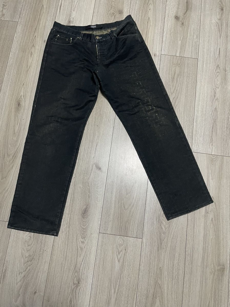 Vintage Trashed Gianni Versace Monogram Jeans